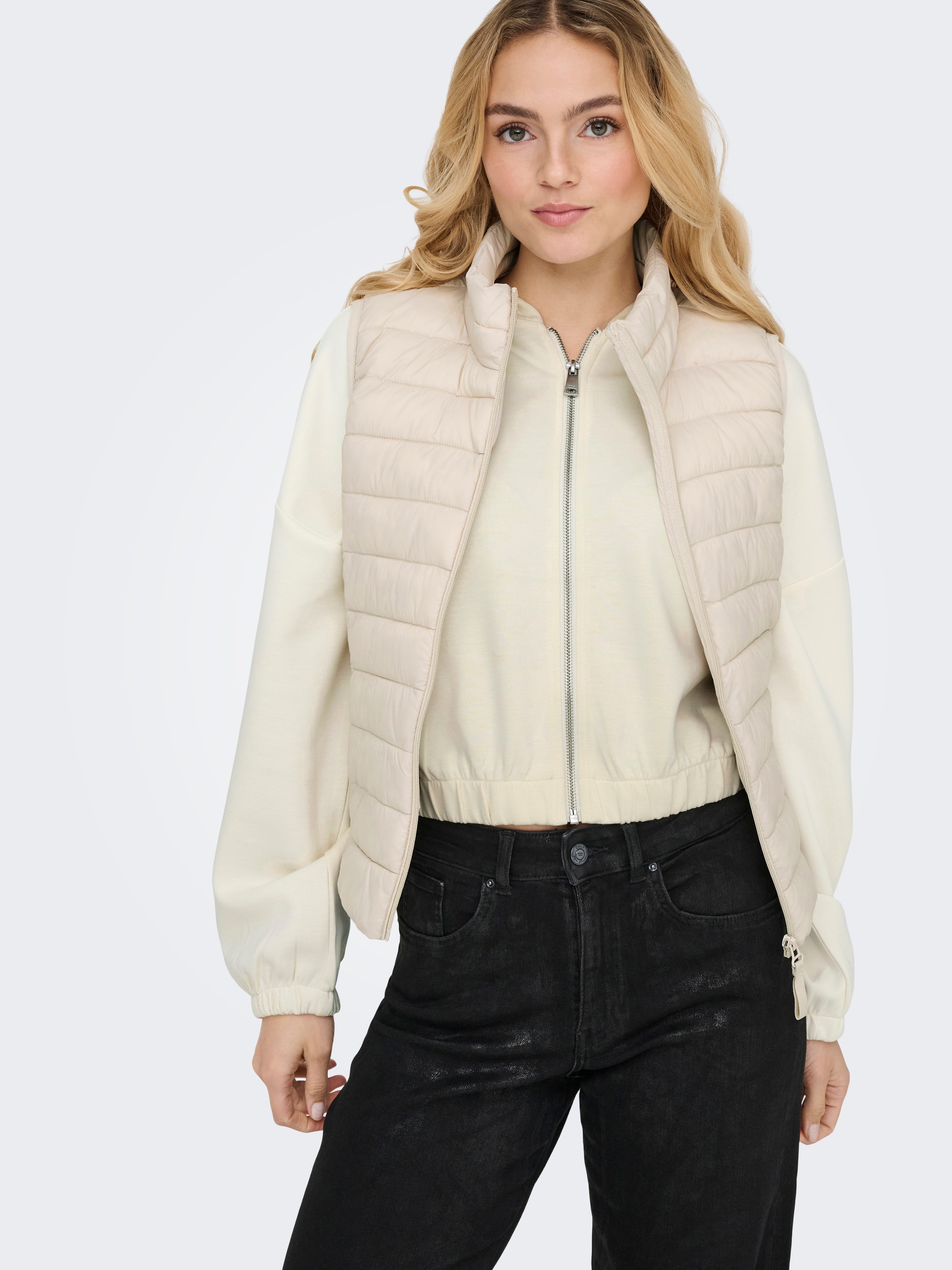 ONLY Kapuzensweatshirt »ONLSCARLETT LS ELASTIC ZIP HOOD SWT NOOS«