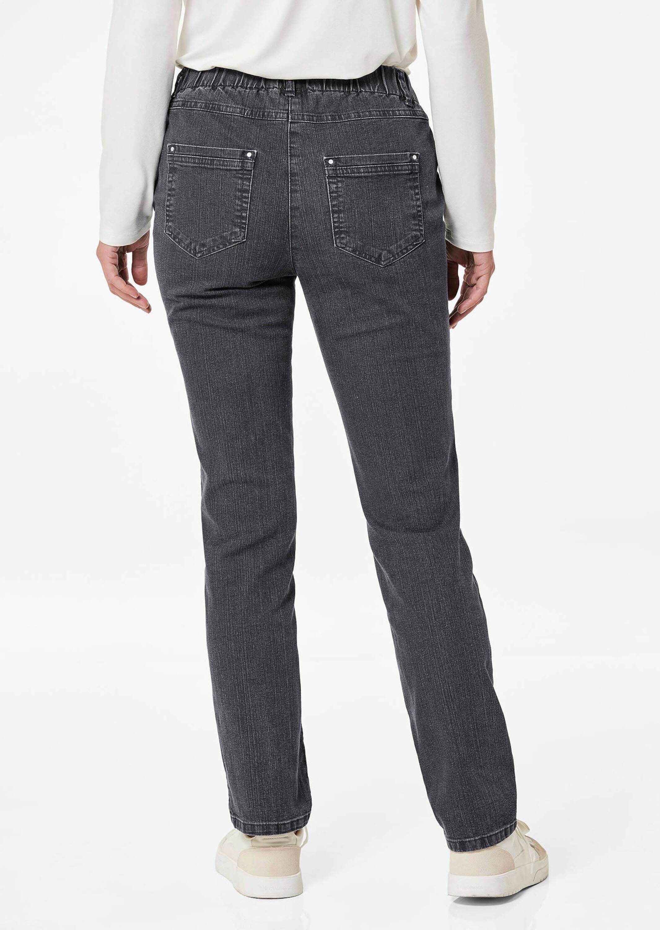 GOLDNER Regular-fit-Jeans »Kurzgröße Klassische Jeansschlupfhose LOUISA«