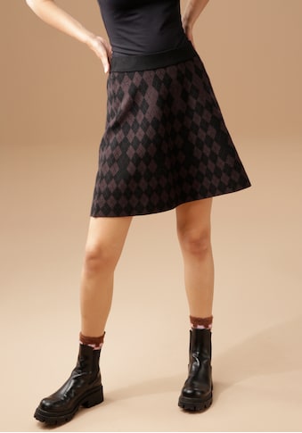 Aniston CASUAL Strickrock, mit trendigem Rauten-Muster - NEUE KOLLEKTION kaufen