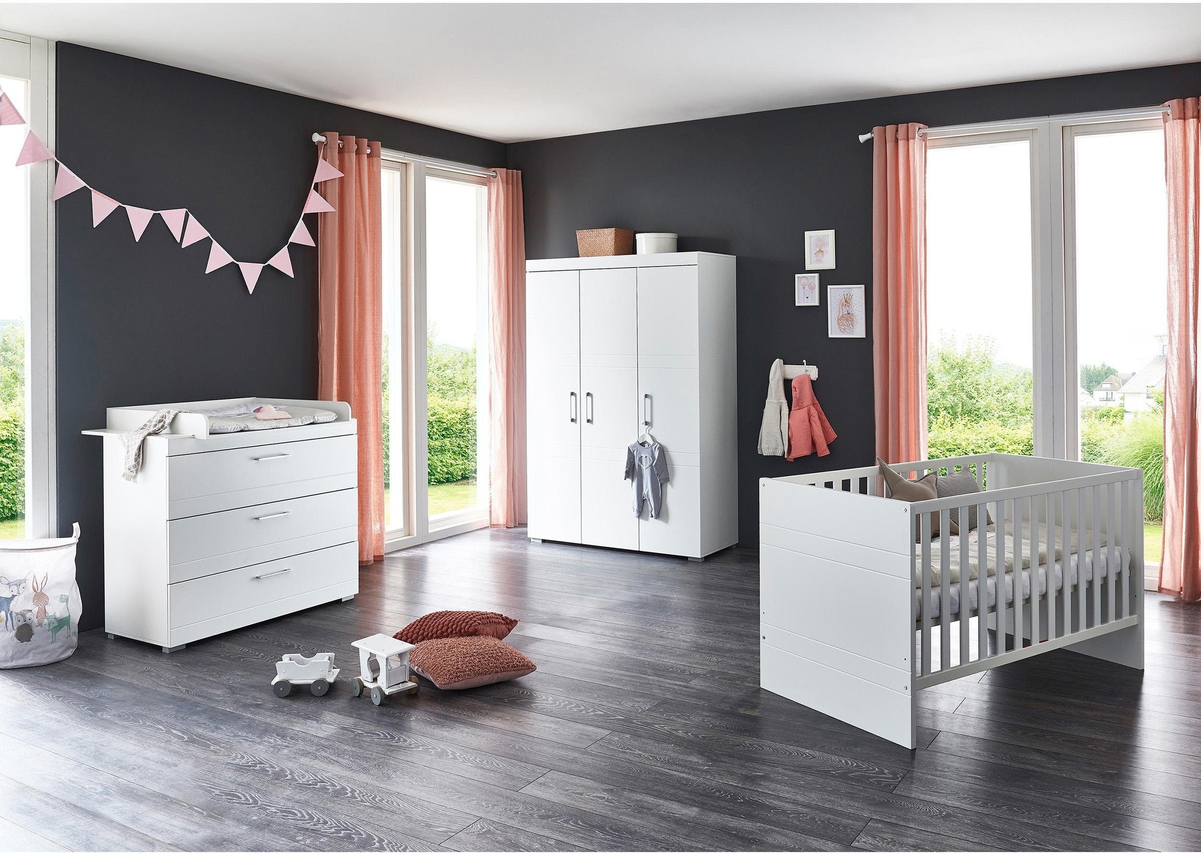 arthur berndt Babyzimmer-Komplettset »Liene«, (Set, 3 tlg.), Made in Germany