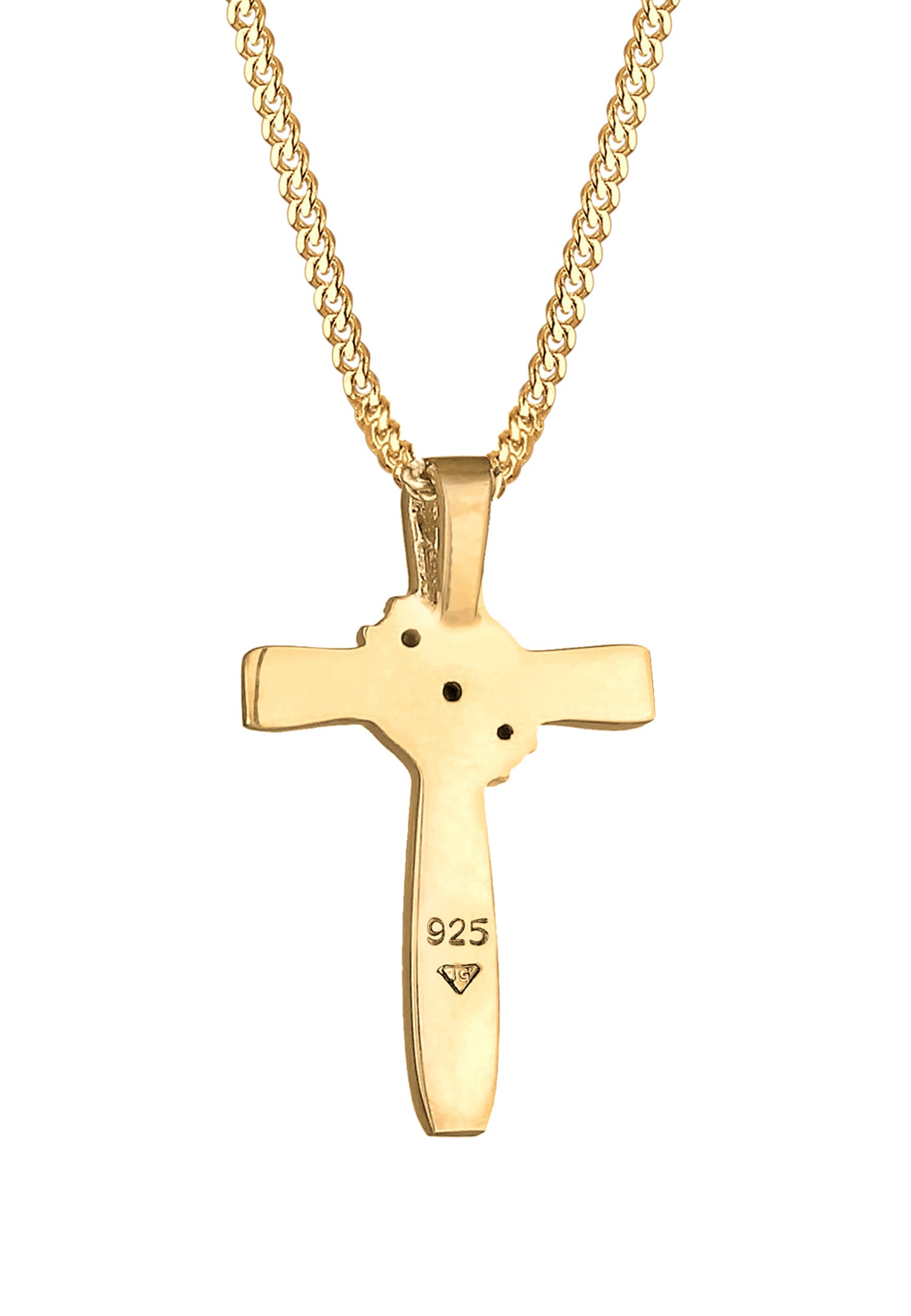 Elli Silberkette »Halskette Kreuz Modern mit Kristalle 925 Silber«