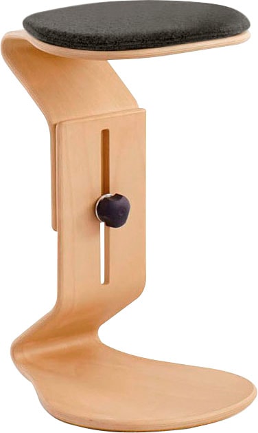 Mayer Sitzmöbel Sitzhocker »1119« 1 Stk. tlg. NEST NATURE Hocker ready mit flachem Kokos-Sitzpolster 1119 in grau, Größe B/H/T: 38 cm x 48 cm x 39 cm