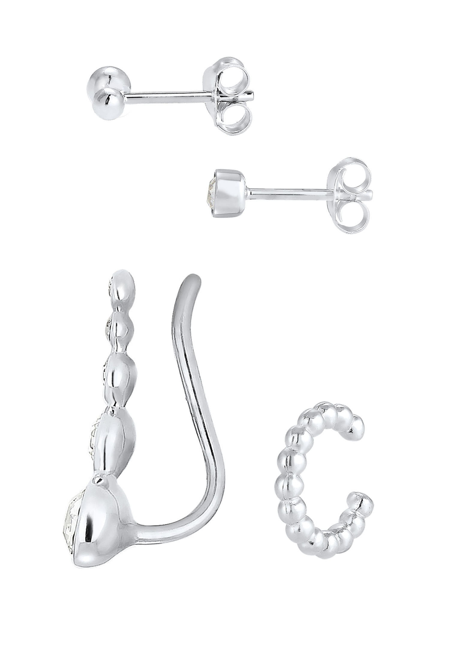 Elli Ohrstecker-Set »Ohrringe Set Kugel 925 Silber, mit Kristallen von Swarovski®«
