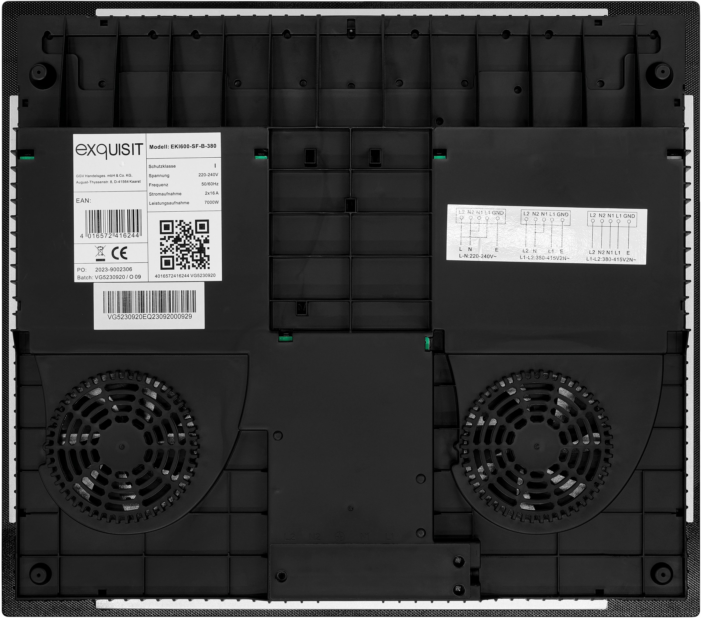 exquisit Induktions-Kochfeld »EKI600-SF-B-380« mühelos temperaturgesteuert Schokolade schmelzen o. Pommes frittieren