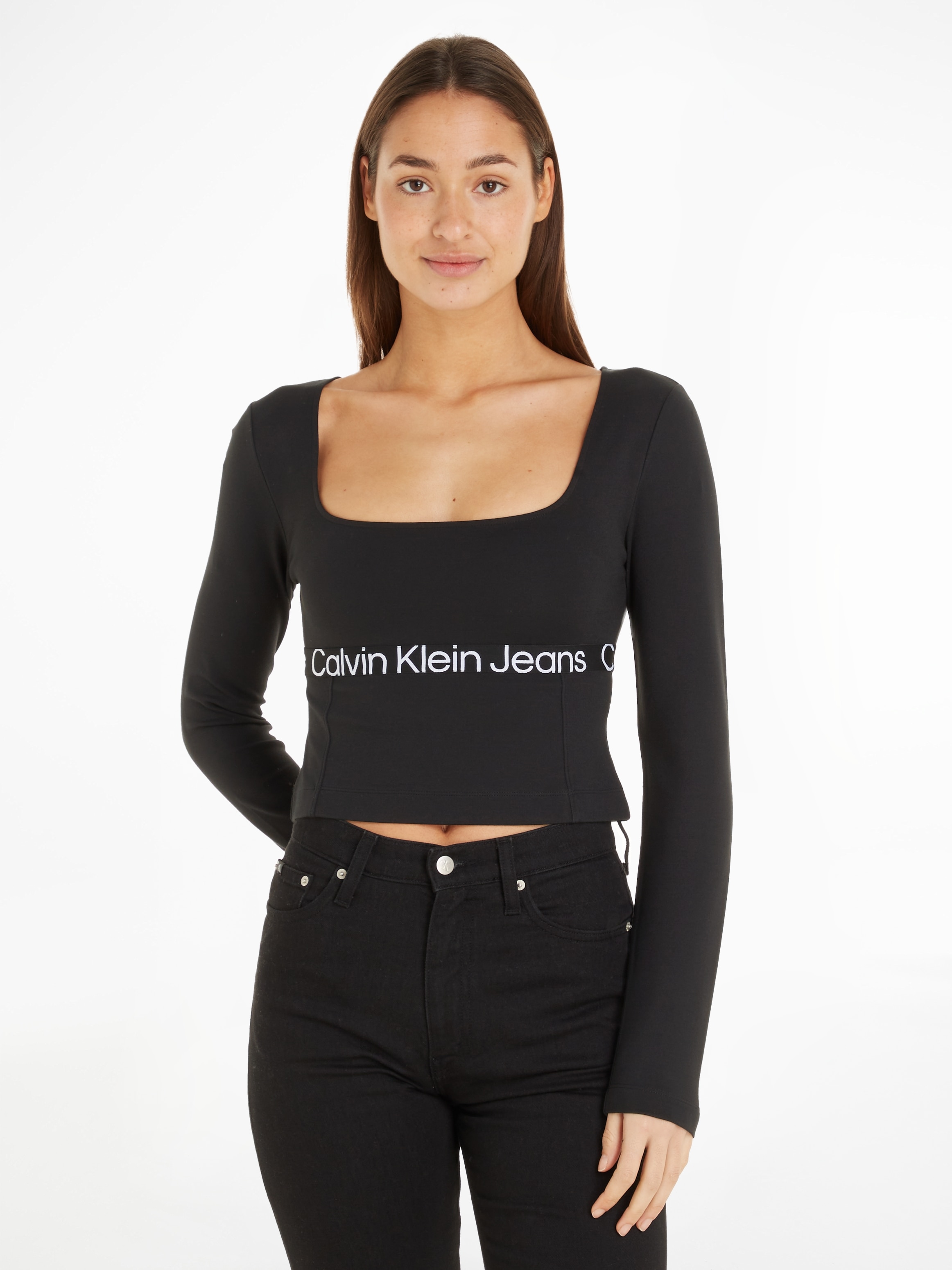 bestellen TOP« OTTO Calvin bei T-Shirt Jeans Klein »LOGO MILANO ELASTIC LS