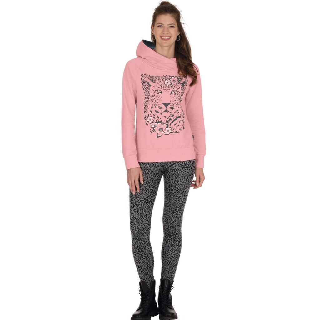 Trigema Kapuzensweatshirt »TRIGEMA Homewear Set mit Leoparden-Print«