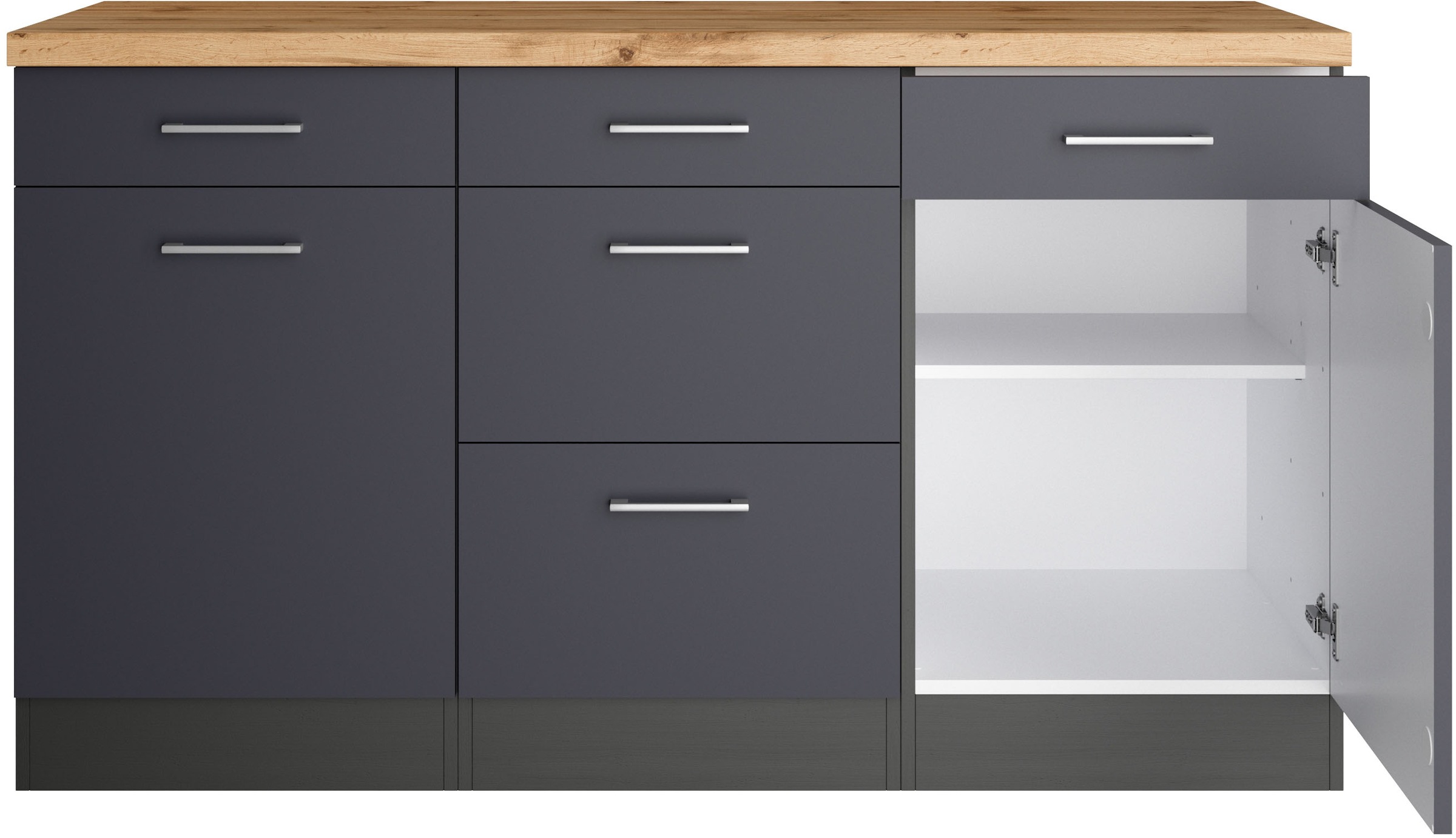 KOCHSTATION Unterschrank »KS-Milan« Unterschrank 150 cm, matte oder hochglänzende Fronten
