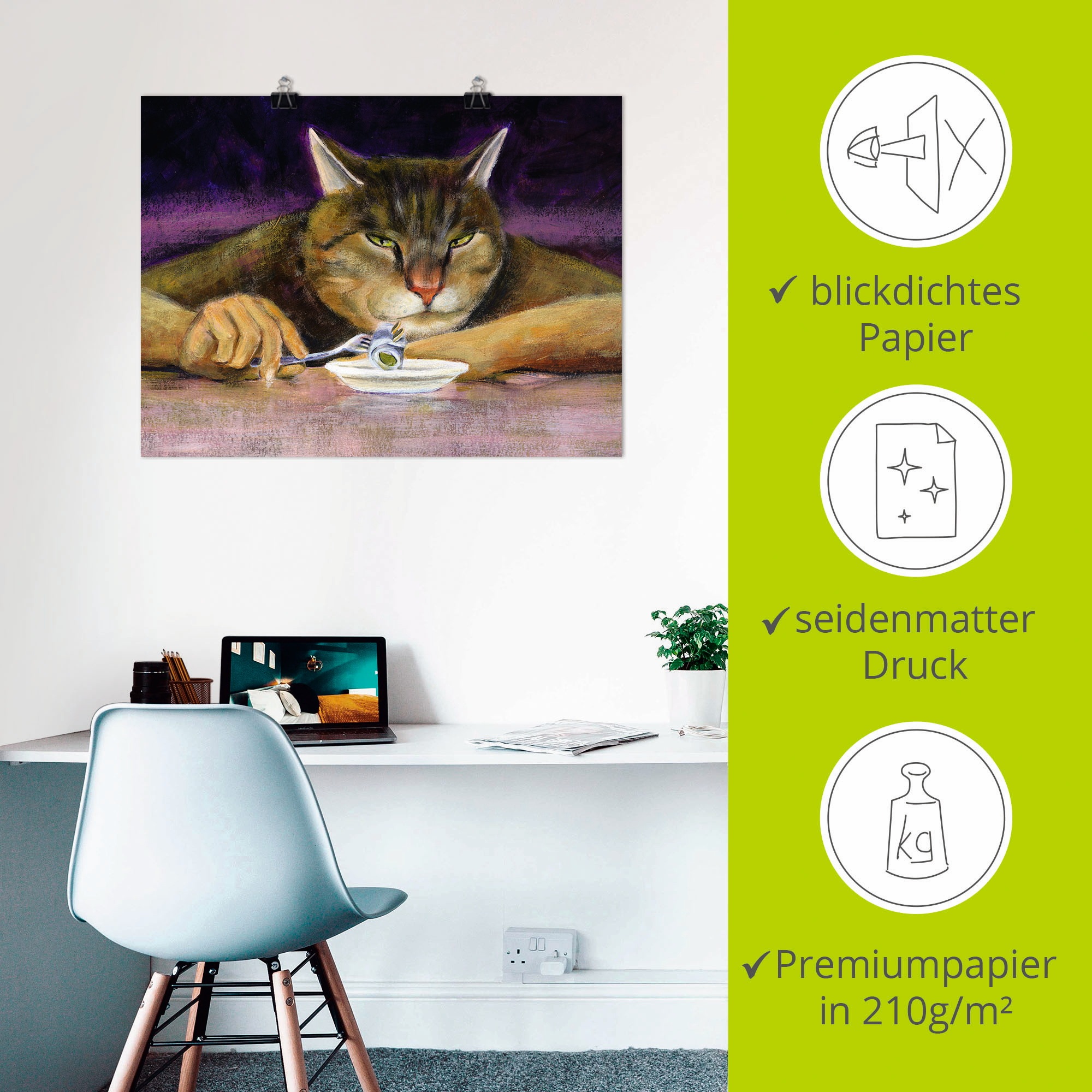 Artland Wandbild »Katzenjammer«, Haustiere, (1 St.), als Leinwandbild, Poster in verschied. Größen