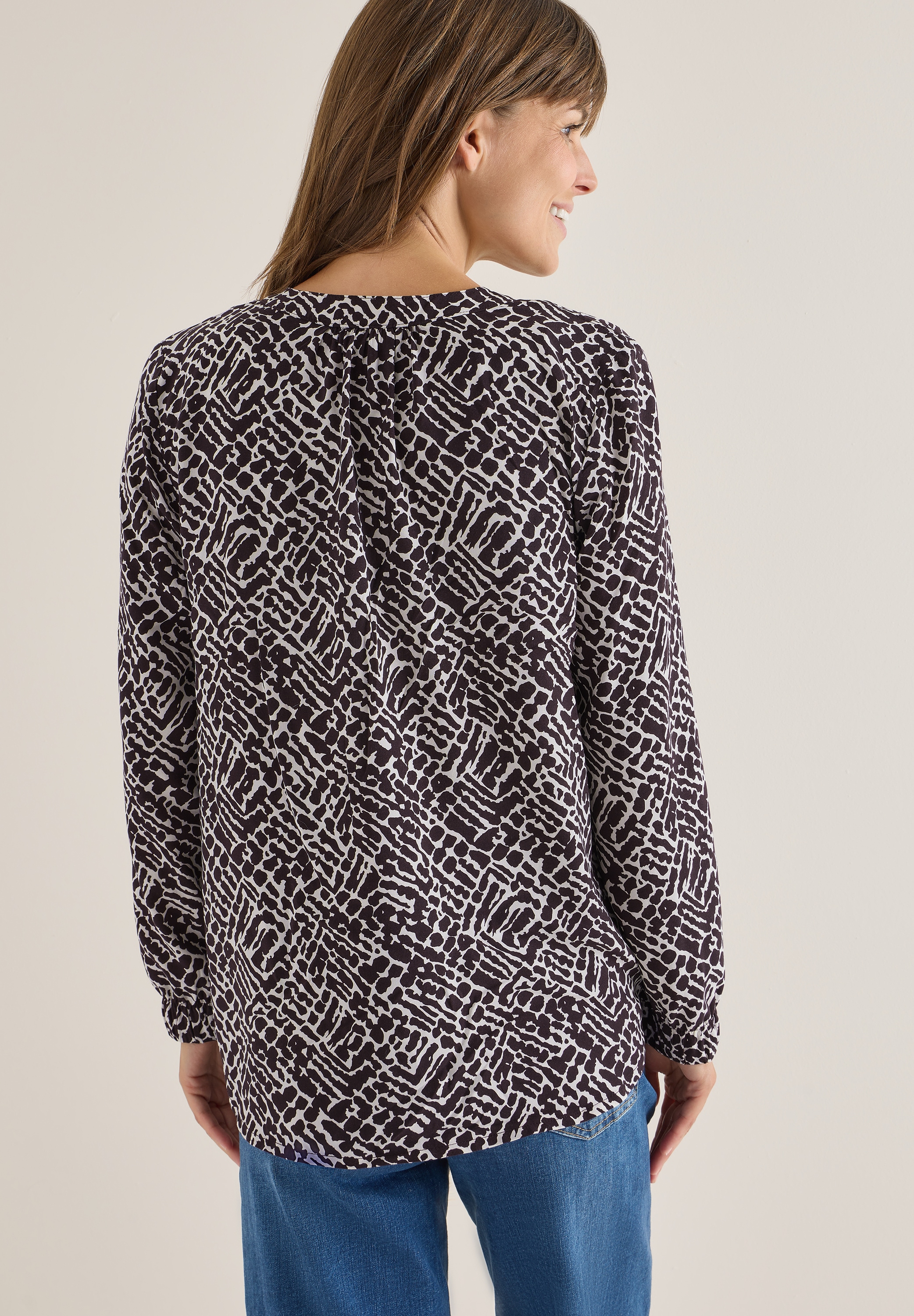Cecil Langarmbluse mit grafischem Muster