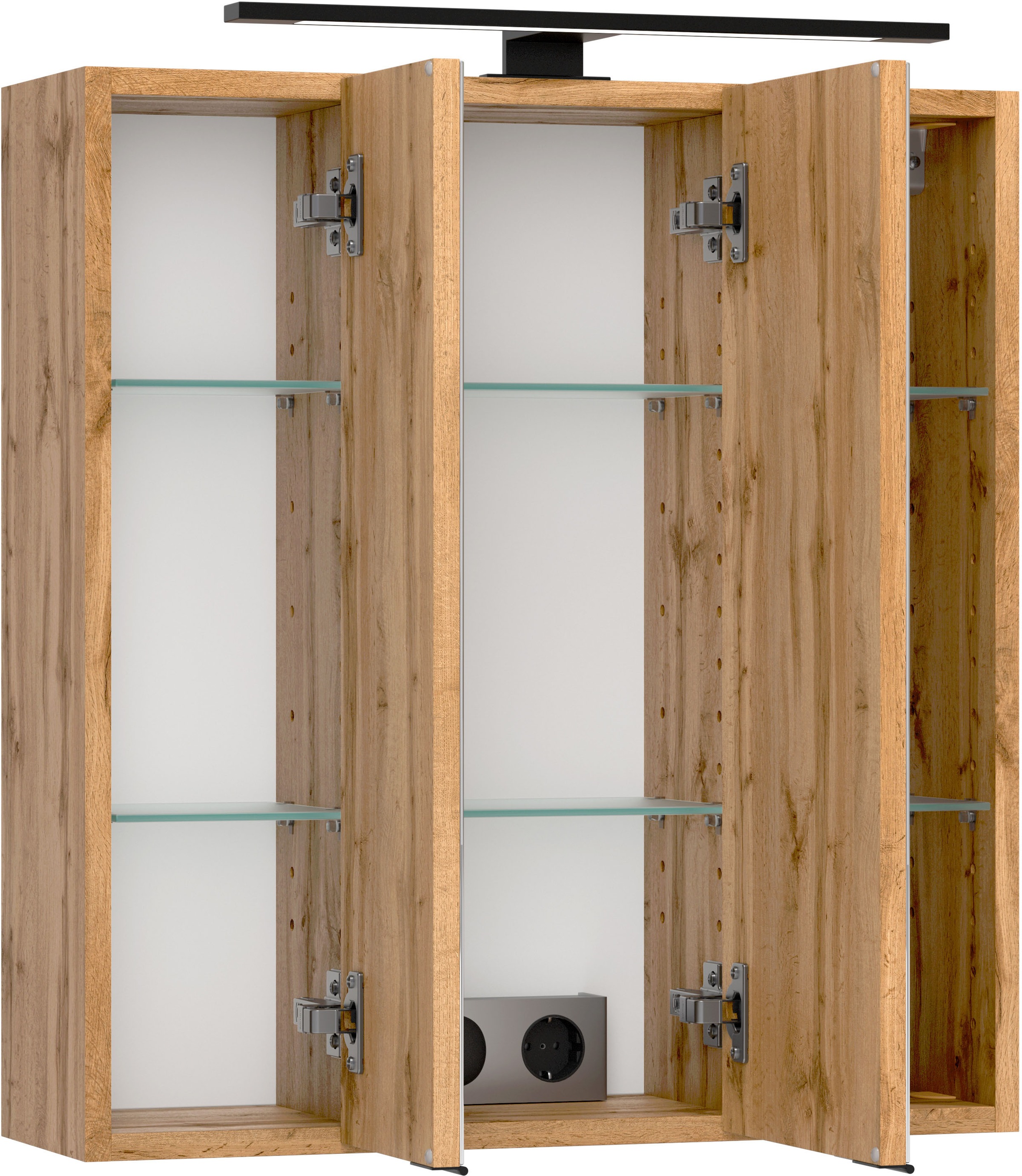welltime Badezimmer-Set »Welltime Möbel, Carlton Unterbecken-Set 2teilig, 60 cm, gestreift«, (2 St.)