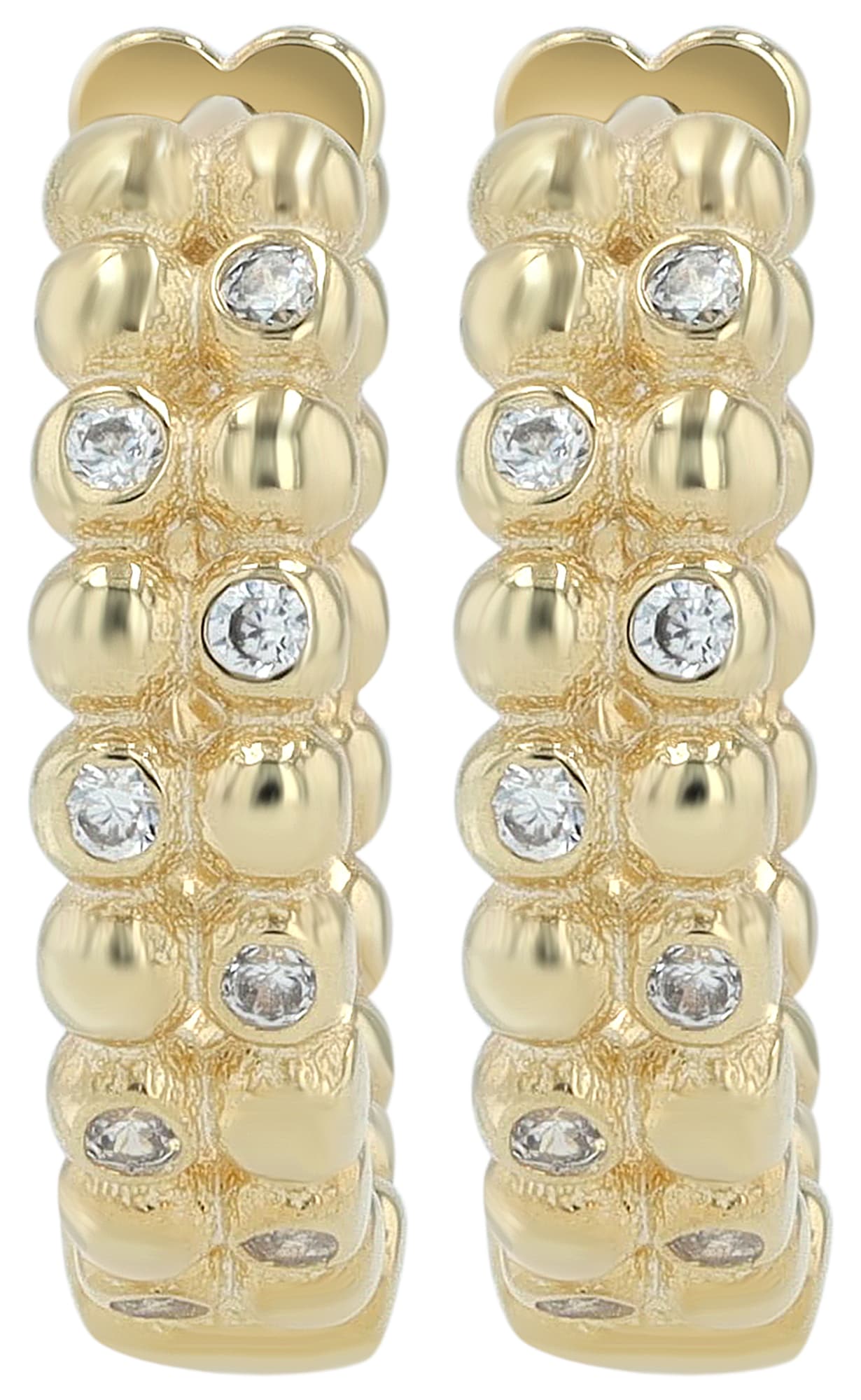 Adelia´s Paar Creolen »Damen Ohrringe ¿ Creole aus 925 Silber mit Zirkonia«