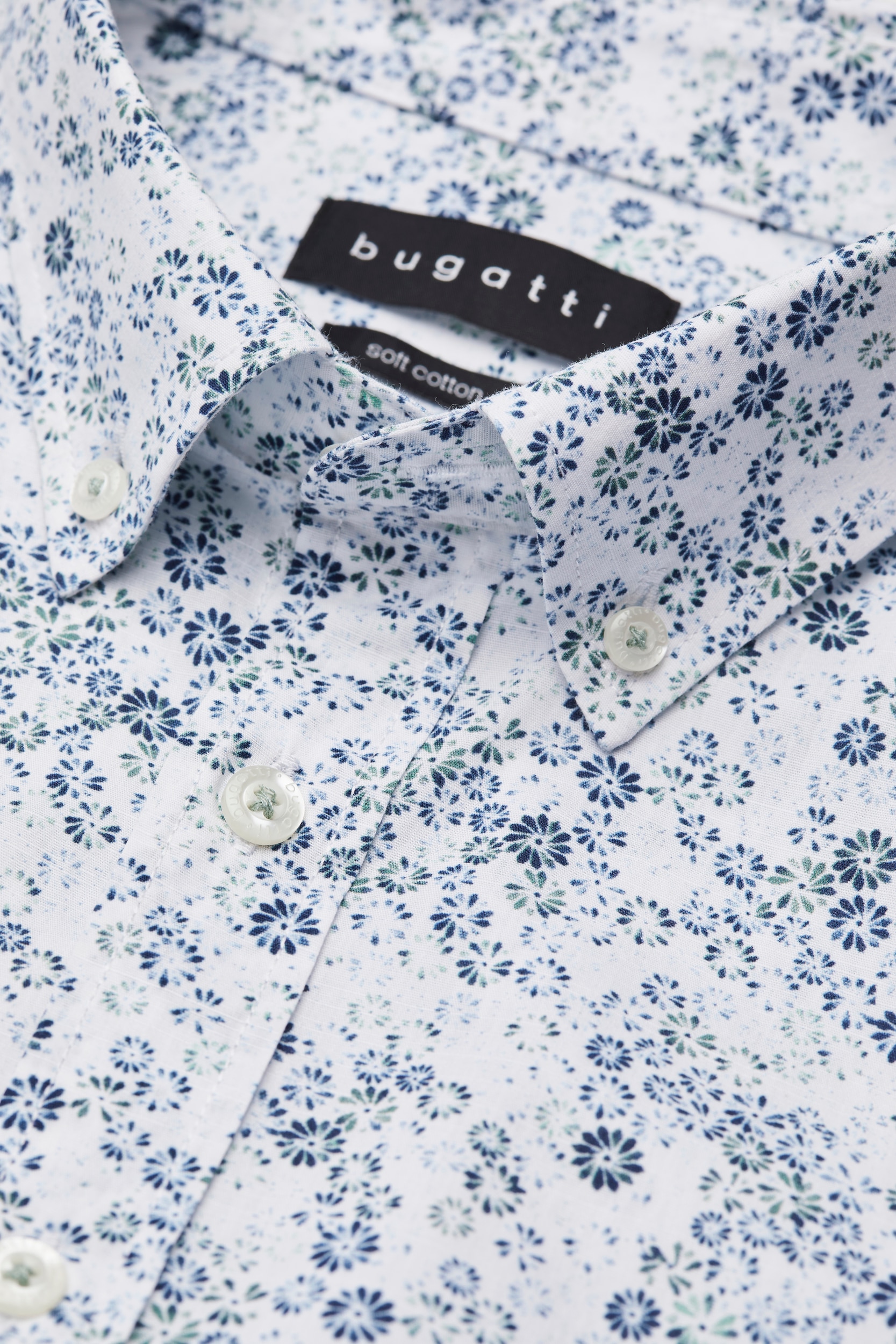 bugatti Langarmhemd, mit Blumen-Print