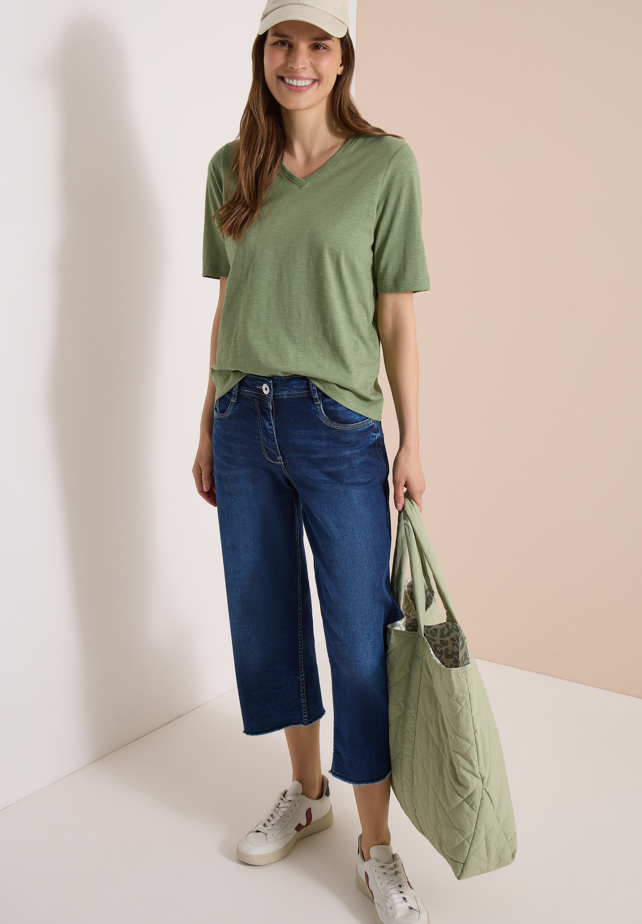 Cecil 3/4-Jeans »Style Neele« im Loose Fit - ausgefranste Beinabschlüsse/mit Stretch