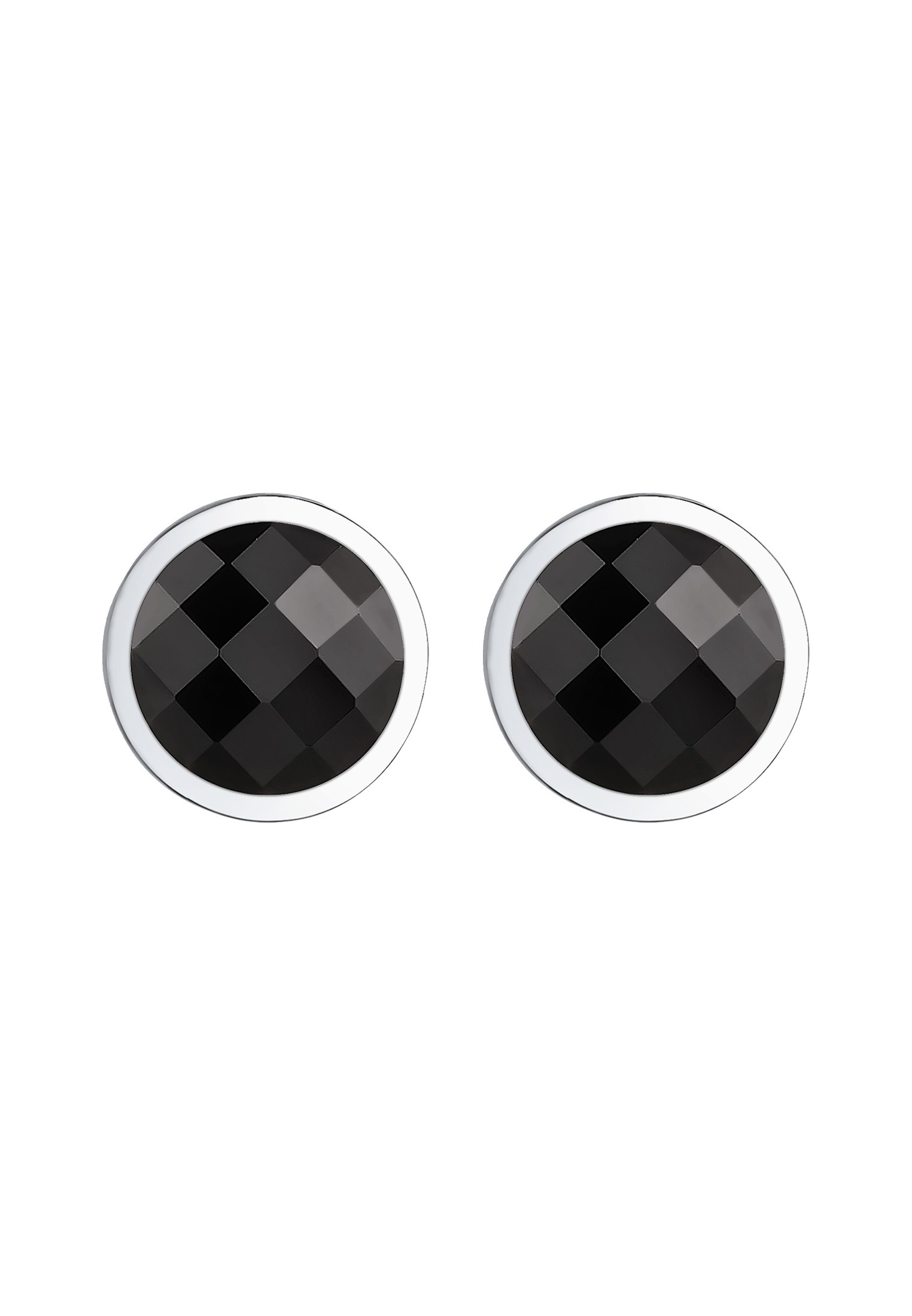 Elli Paar Ohrstecker »Ohrringe Ohrstecker Glas Kristalle Schwarz 925 Sterling Silber«