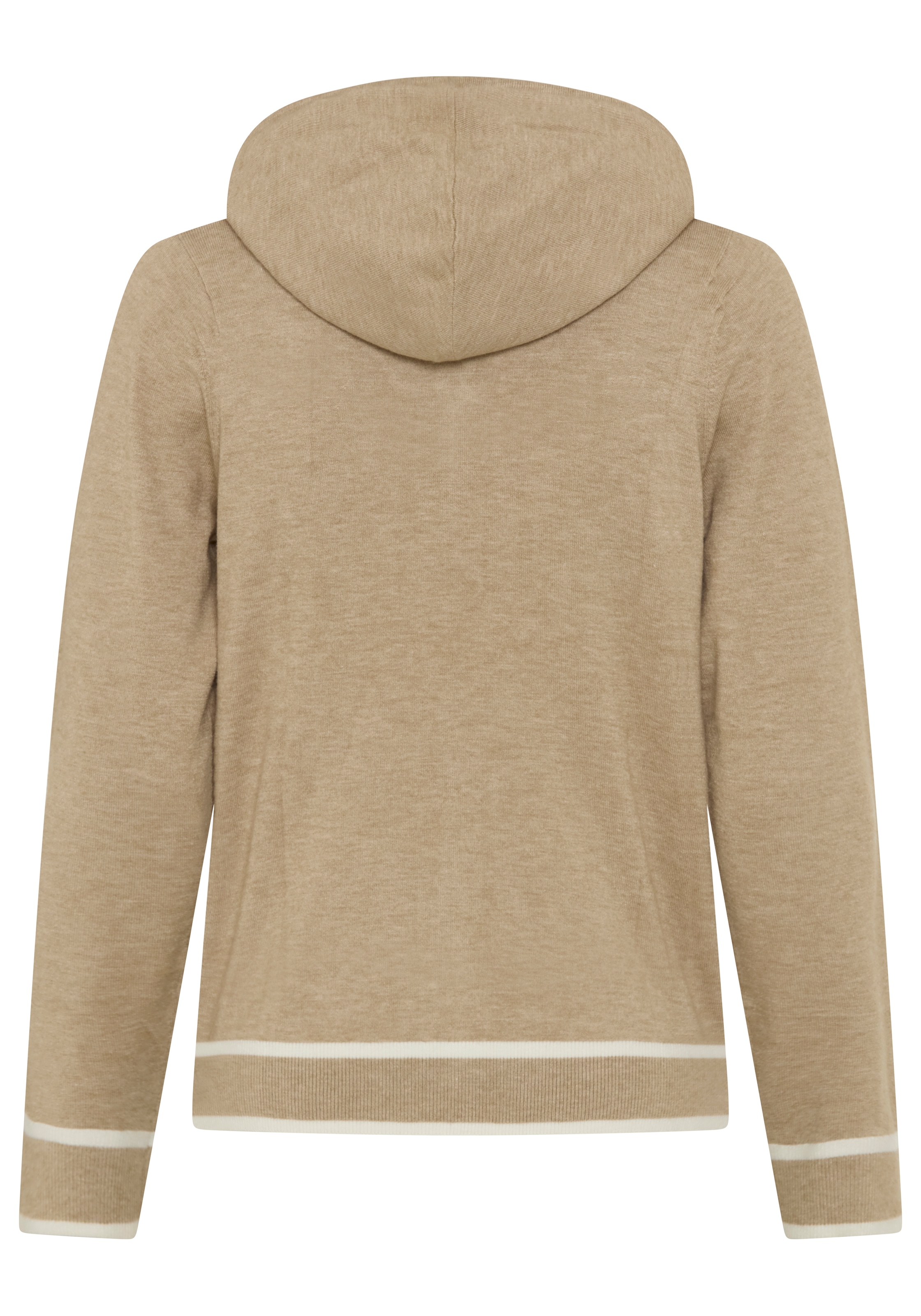 KangaROOS Kapuzenstrickjacke mit Reißverschluss, hüftlange Form, elastisches Strickmaterial