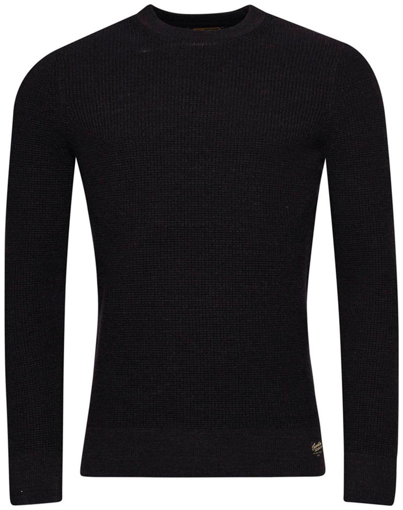 Superdry Strickpullover »TEXTURED CREW KNIT JUMPER«, mit strukturiertem Waffelstrickmuster