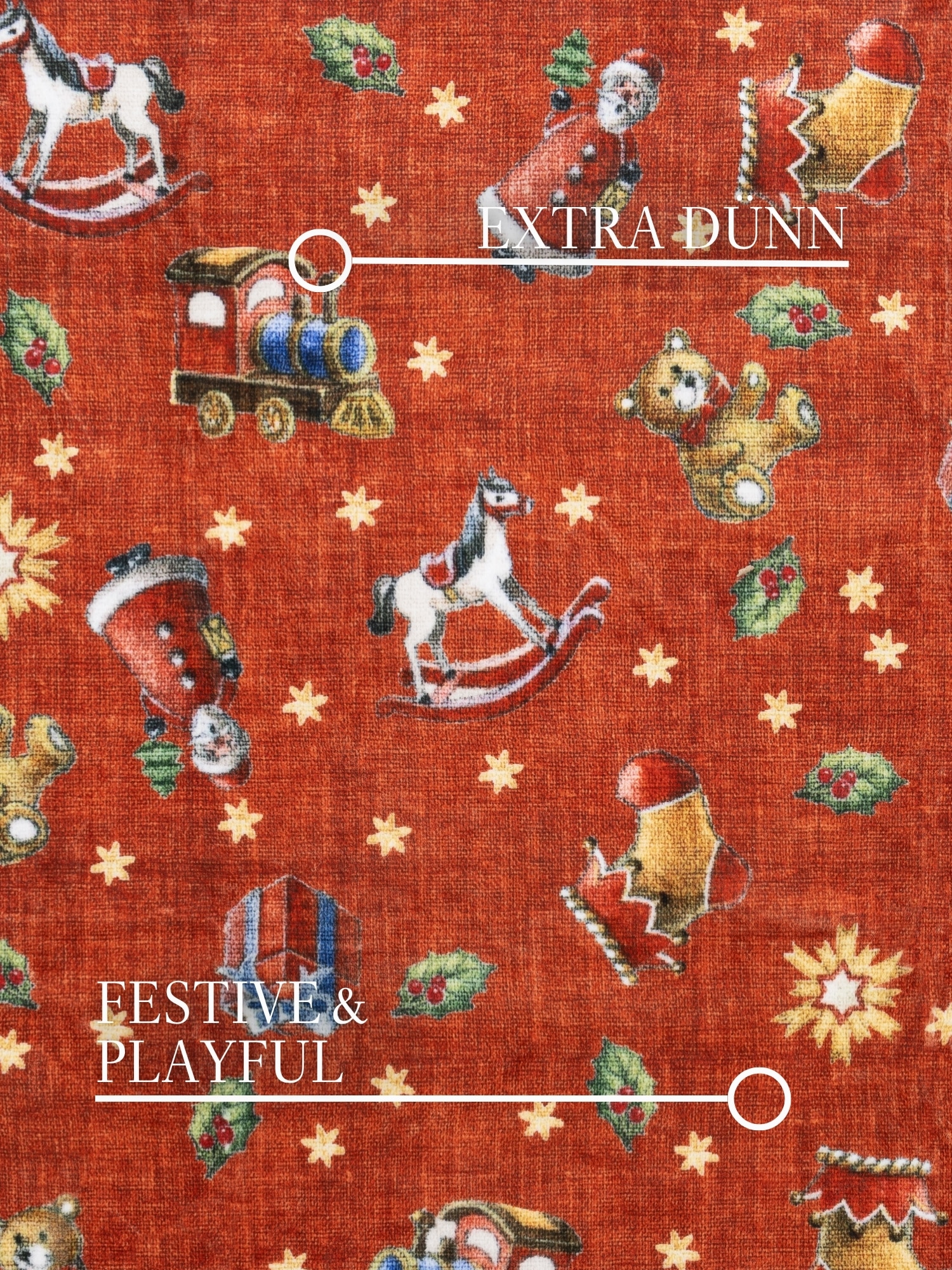 Villeroy & Boch Teppich »Toy's Delight Nostalgic Noel« rechteckig 3 mm Höhe Weihnachten, Toys Delight, Wohnzimmer, Waschbar, Baumrock, Christmas