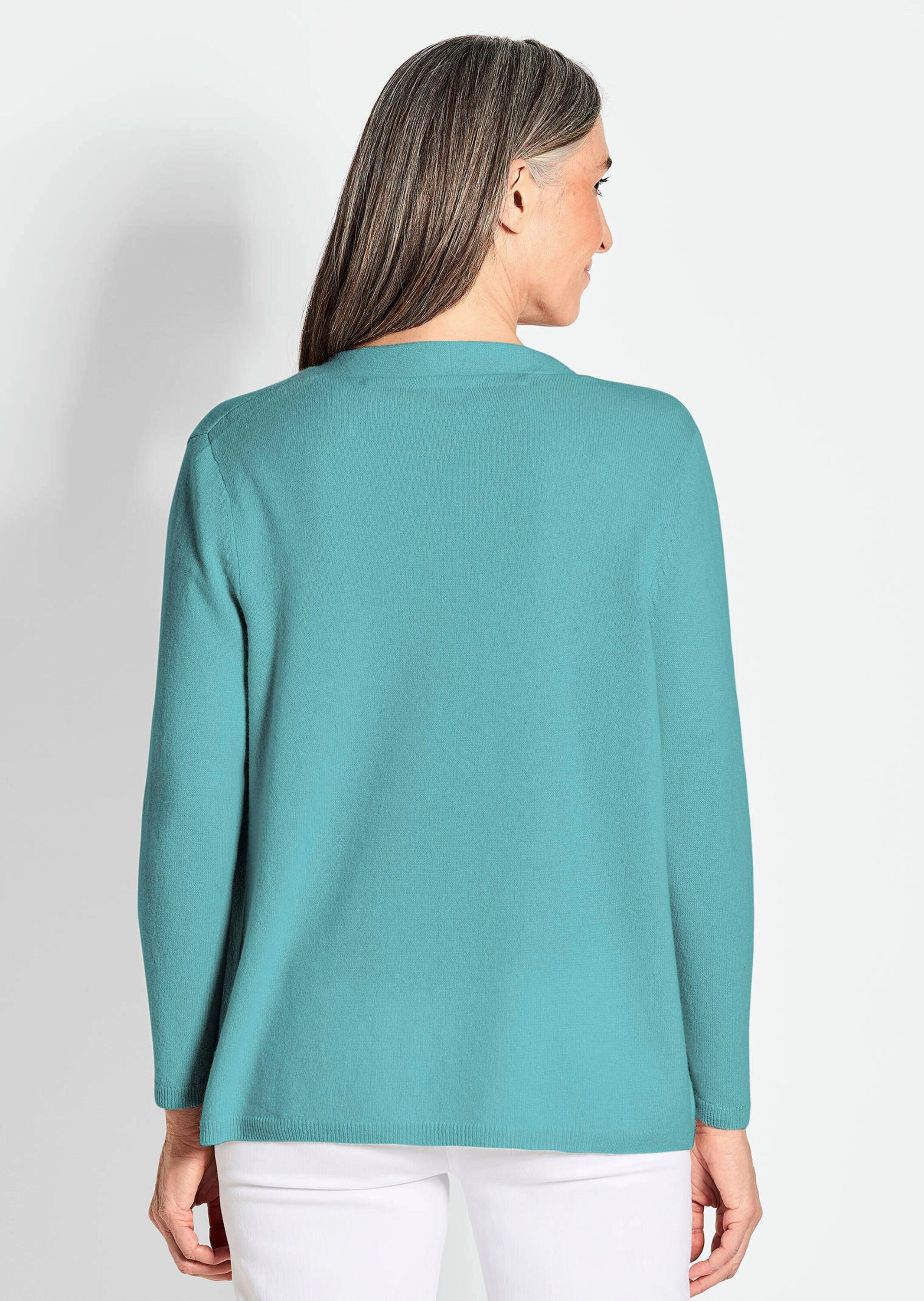 GOLDNER Kaschmirpullover »Cardigan in langer offener Form«