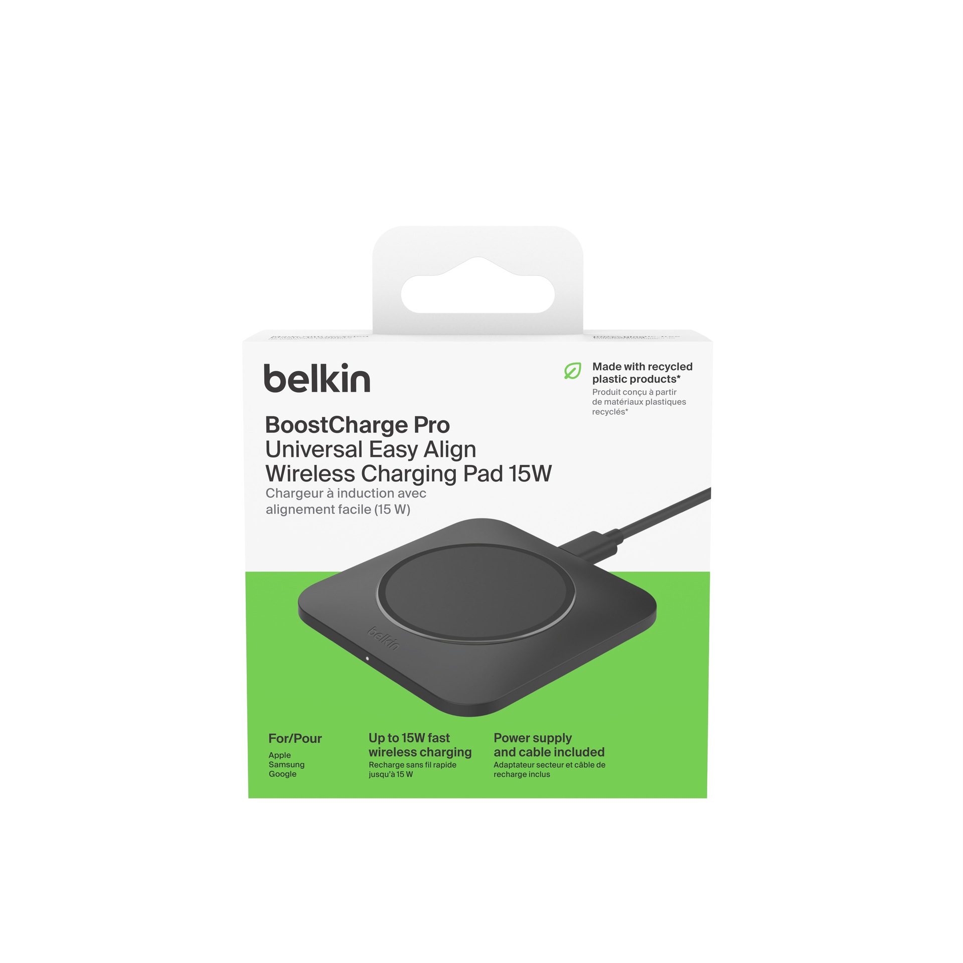 Belkin Wireless Charger »BOOST CHARGE PRO kabelloses Ladepad 15W + Netzteil, b«