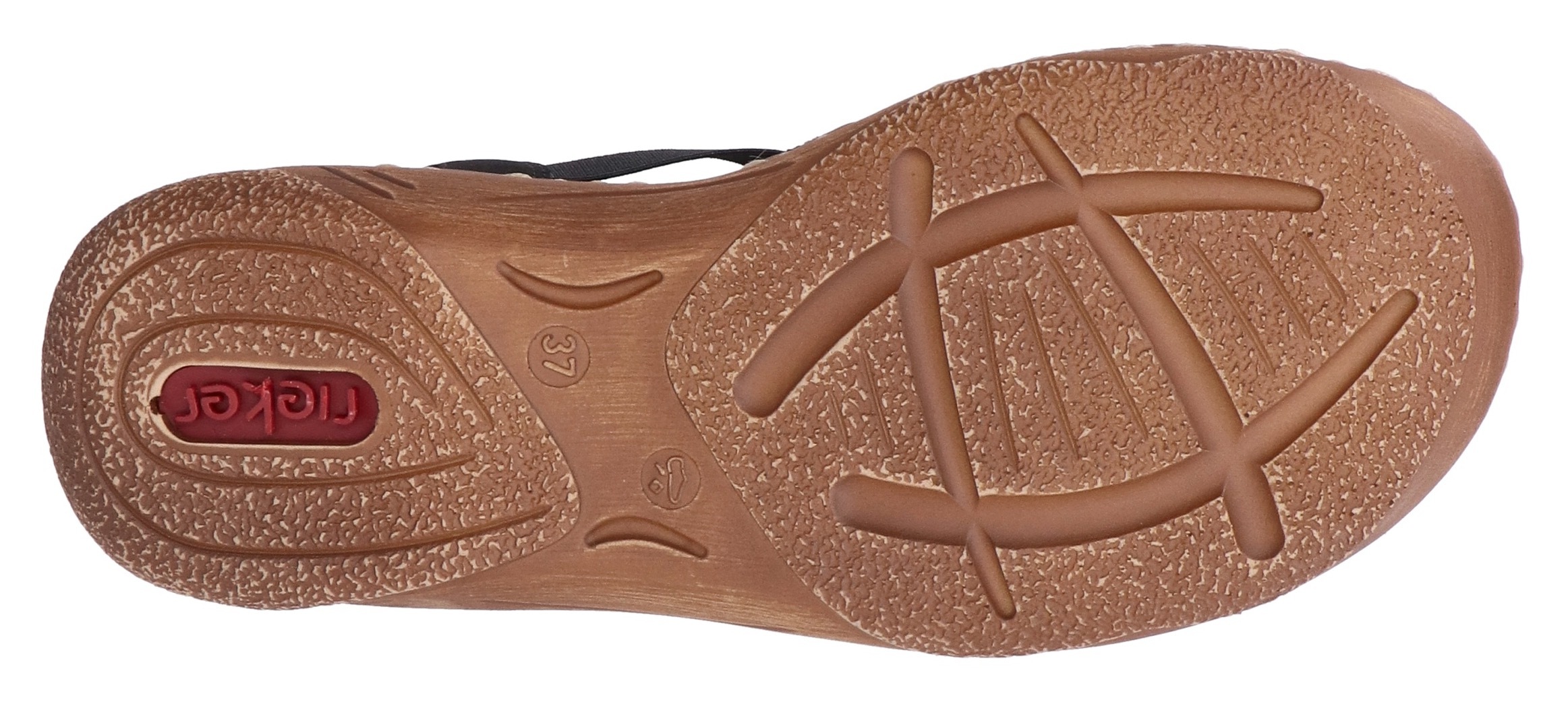 Rieker Sandale, Riemchensandale, Sommerschuh, Urlaubschuh mit seitlichen Gummizügen