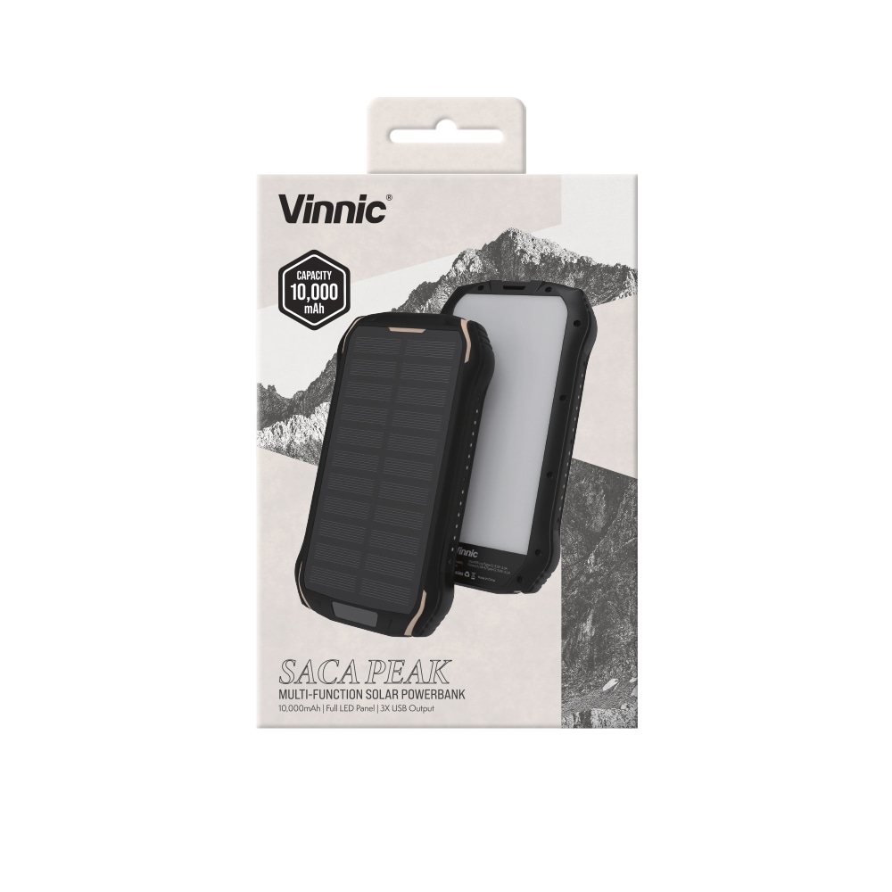 Powerbank »SACA PEAK Solar Powerbank 10.000mAh IP65 1xUSB-C, 2xUSB-A«