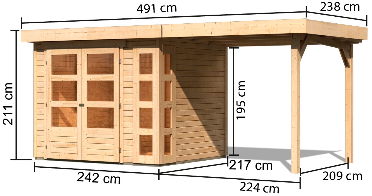 Karibu Gartenhaus »Nordsee 3«