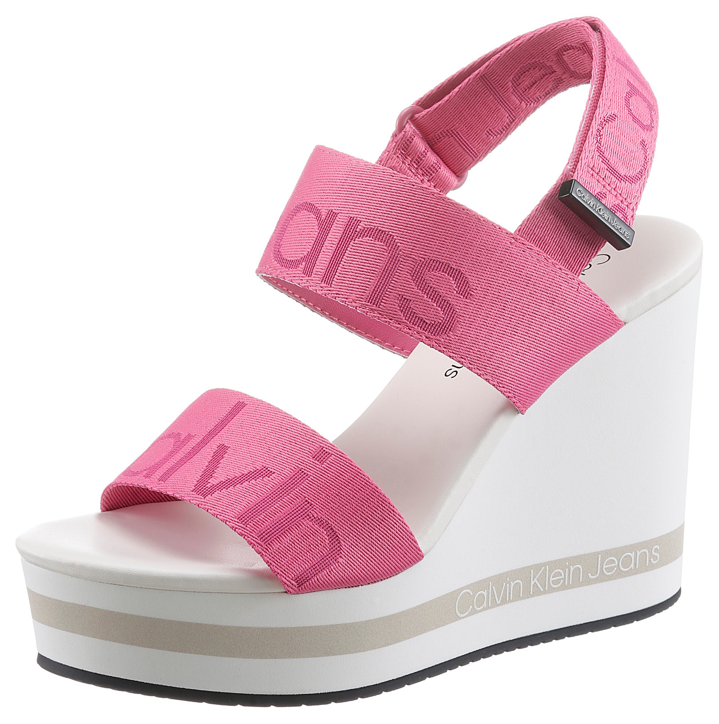 Calvin Klein Jeans High-Heel-Sandalette »NATALIA 3T *I«, mit Klettverschluss-Riemchen kaufen