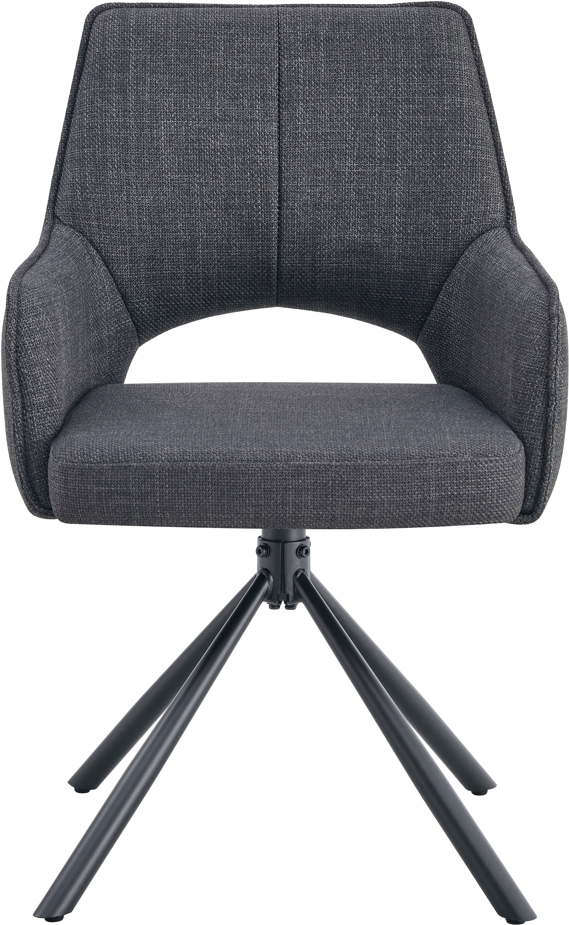 Home affaire Drehstuhl »BELLEVILLE, 2er Set, mit Metallgestell in matt schwarz« (Set) 2 Stk.