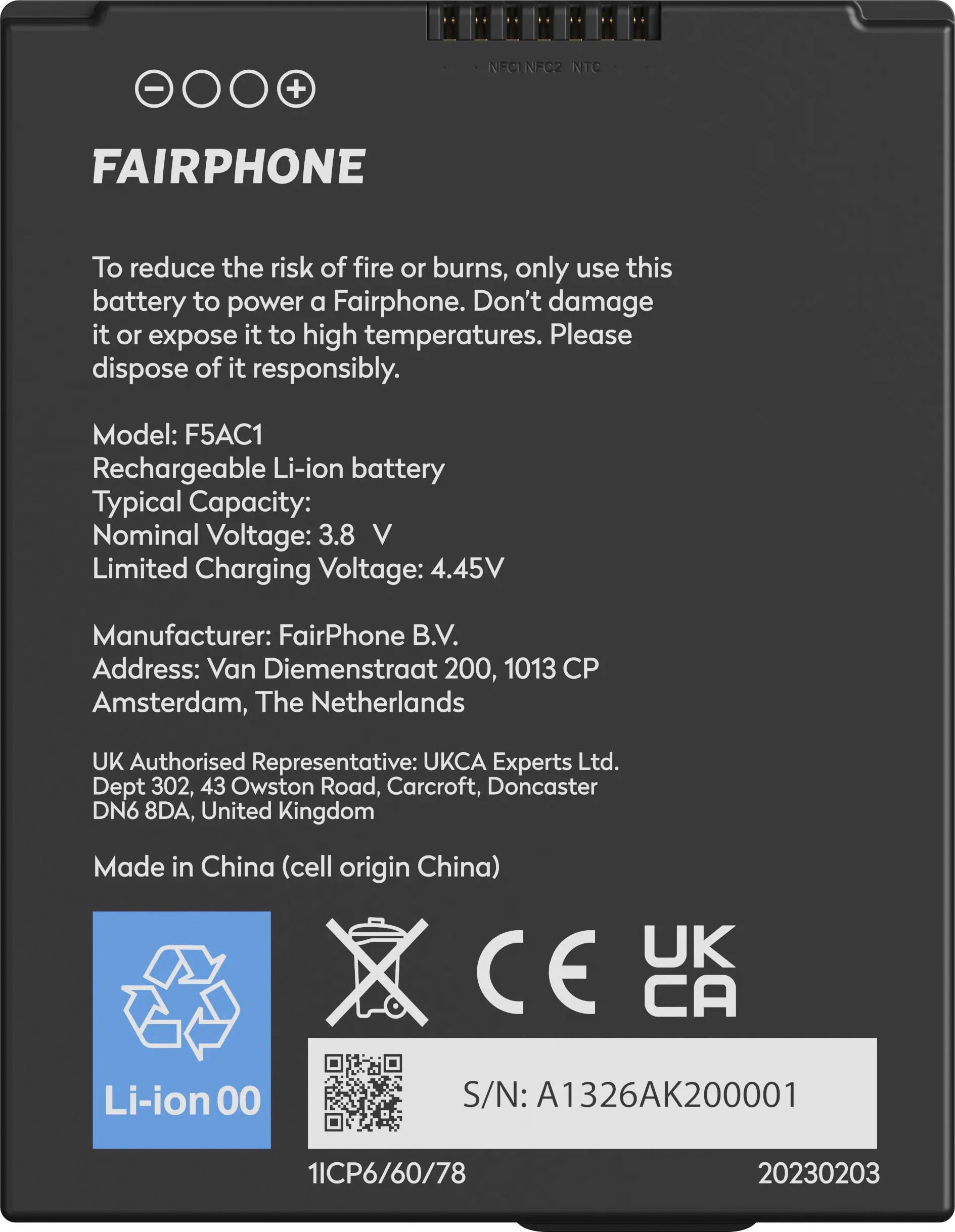 Fairphone Handy-Akku »Fairphone FP5 Battery«, 4200 mAh