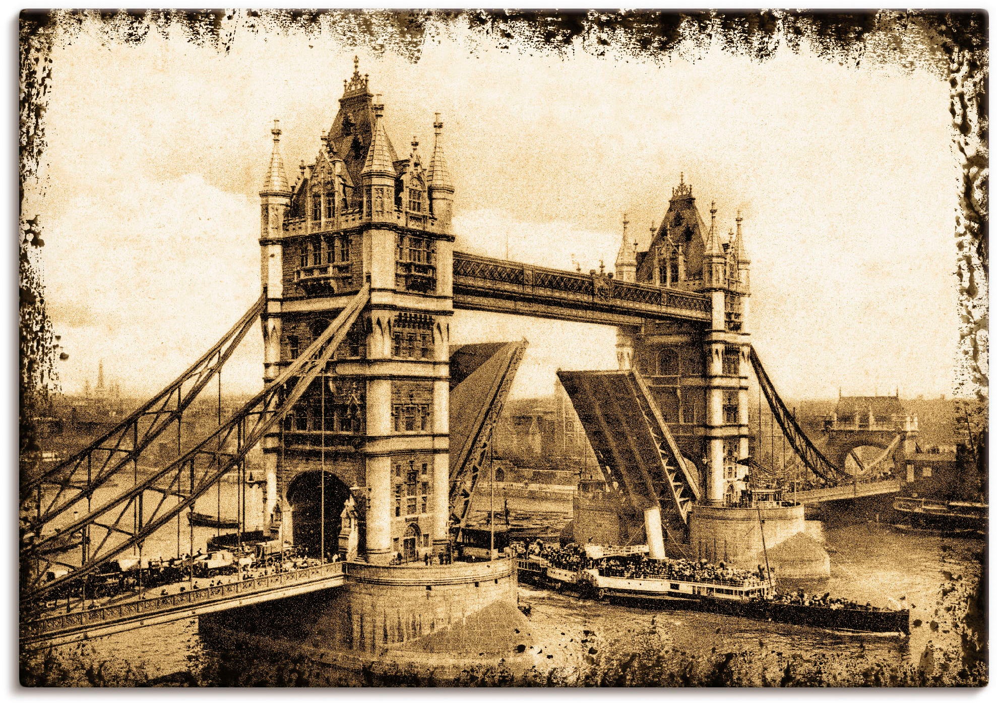 Artland Wandbild »Tower Bridge - London«, Brücken, (1 St.), in vielen Größen & Produktarten -Leinwandbild, Poster, Wandaufkleber / Wandtattoo auch für Badezimmer geeignet