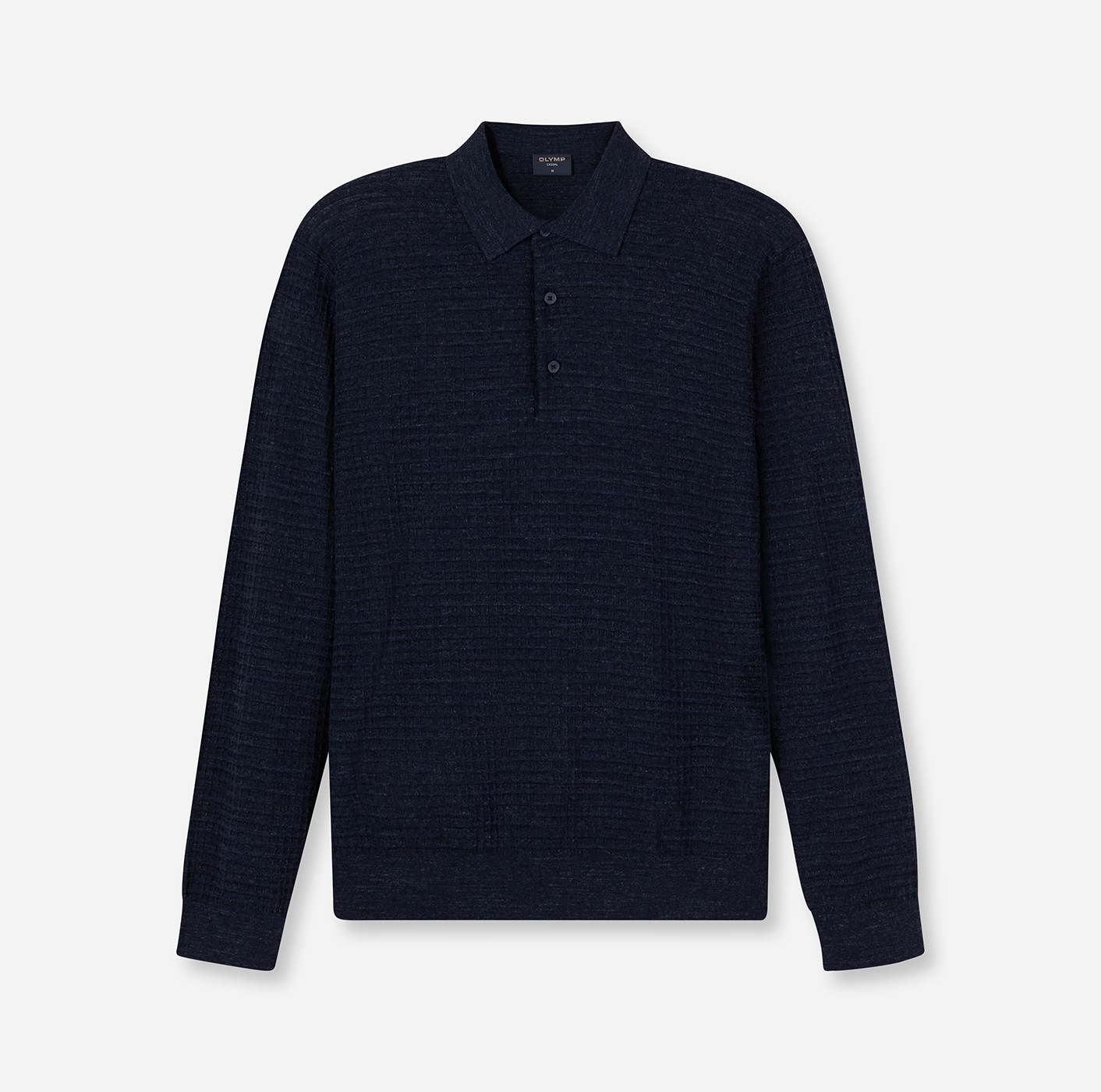 OLYMP Polokragenpullover strukturiert, normale Passform