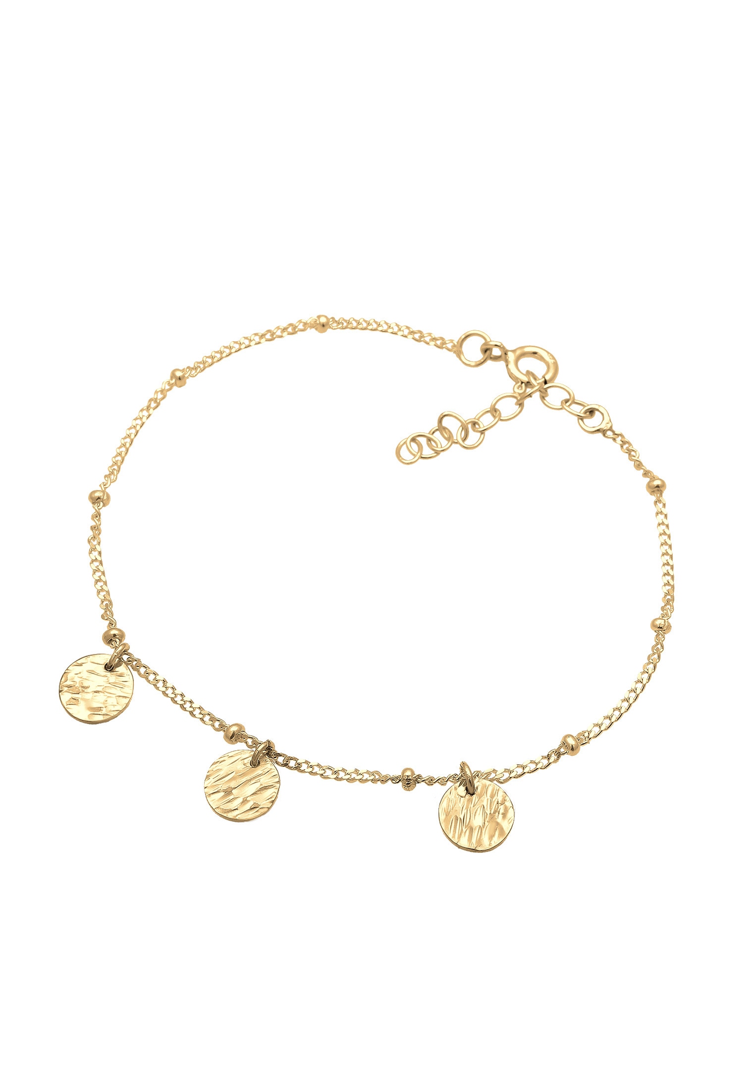 Elli Armkette »Armband Kugelkette Plättchen Design 925 Sterling Silber«