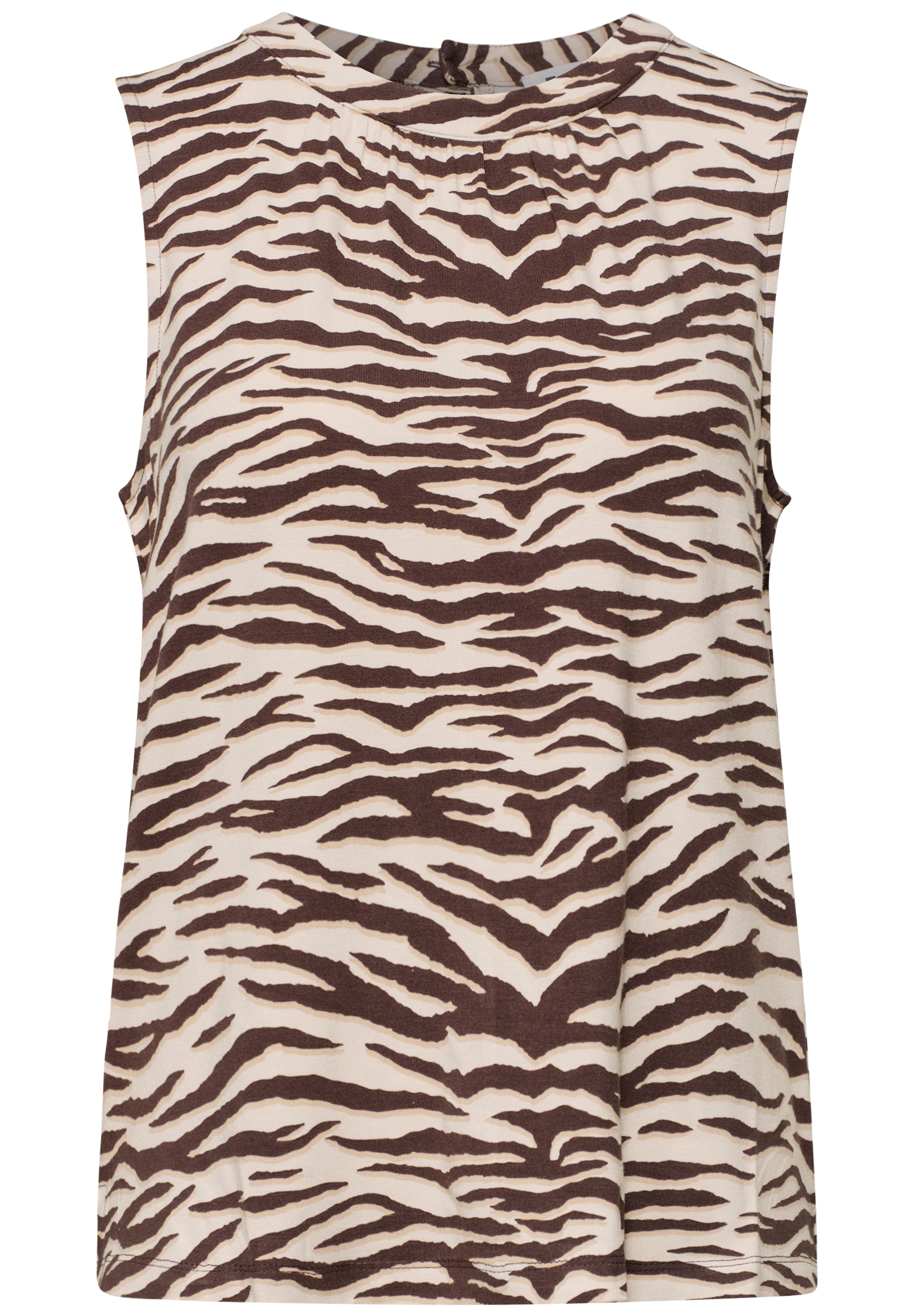 STREET ONE Shirttop Sommershirt mit Zebra-Print