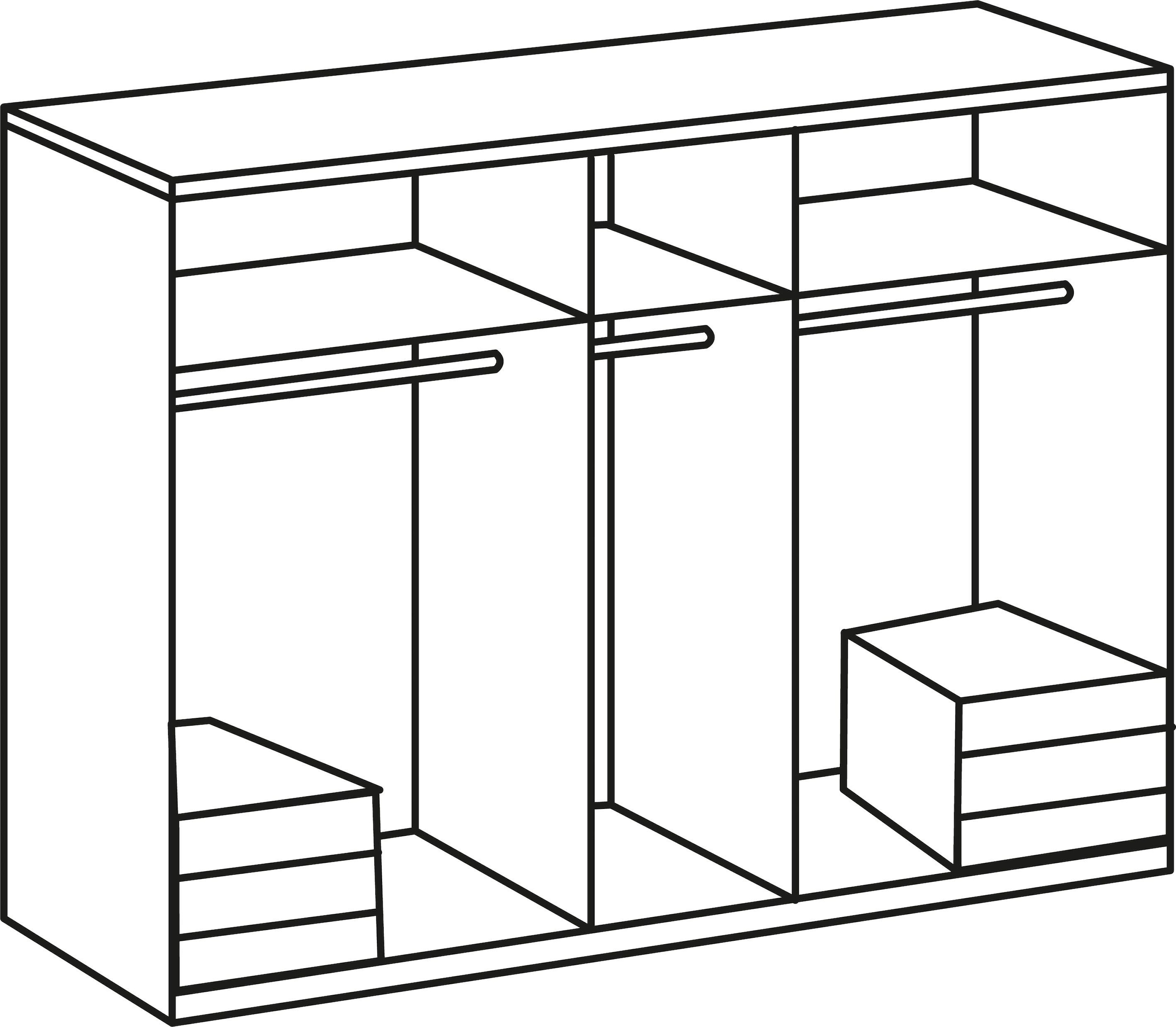 Wimex Kleiderschrank »Level by fresh to go«, mit vollflächigen Glastüren
