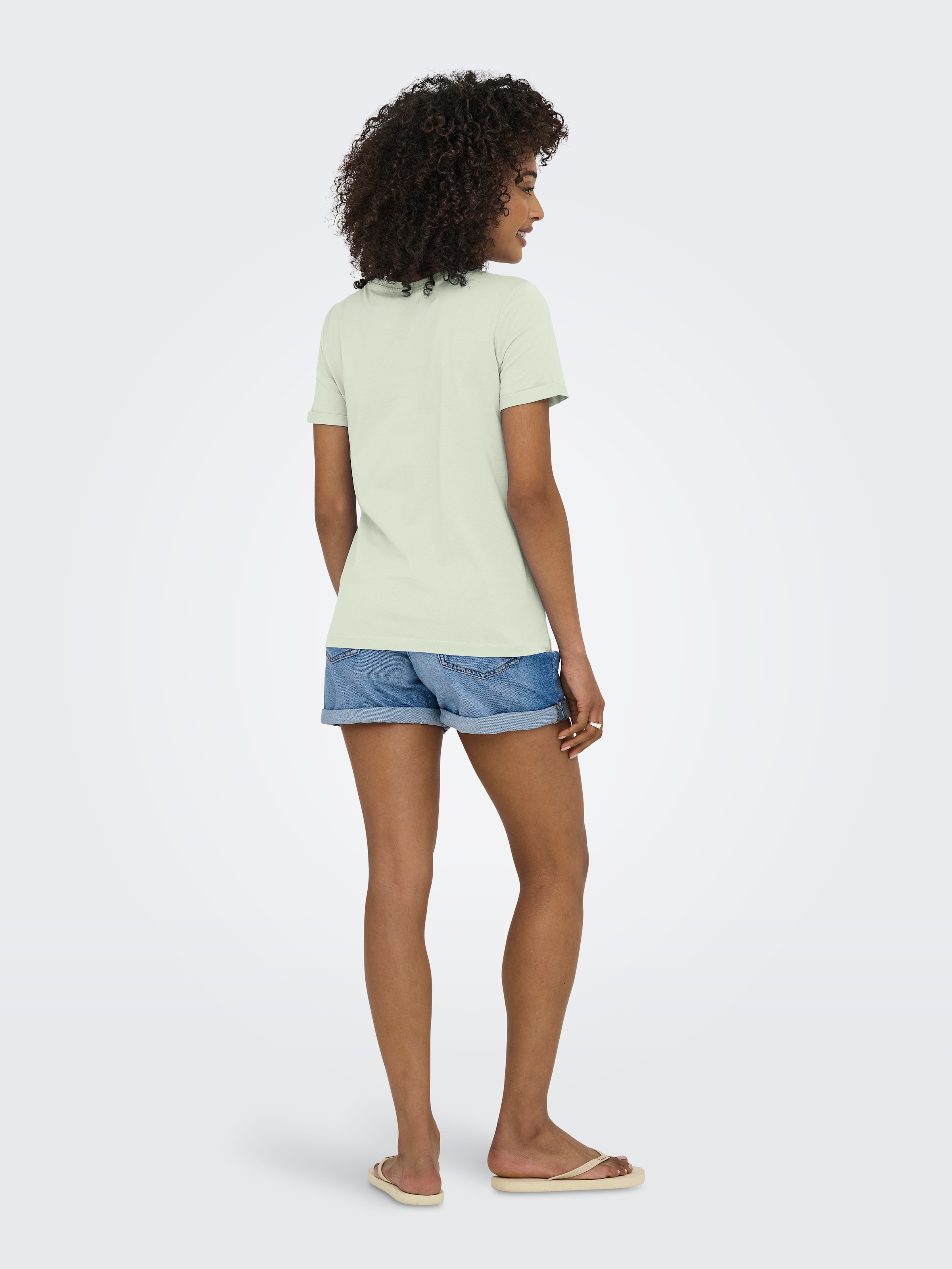 ONLY Kurzarmshirt »ONLKITA LIFE S/S TOP NOOS« regular fit, casual, Single Jersey, Baumwolle, Rundhals