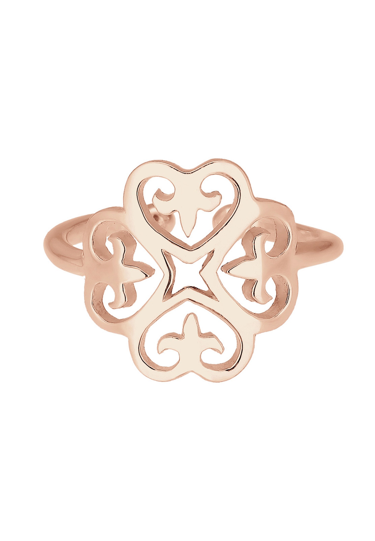 Elli Silberring »Ring Ornament Cut-Out Blume 925 Silber«