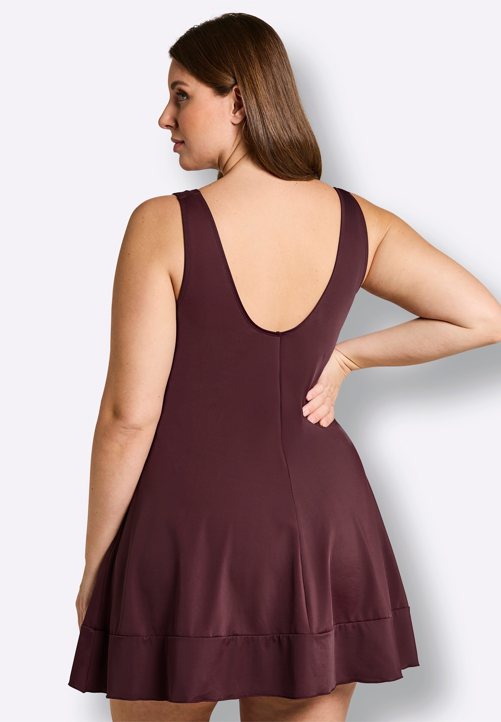 Sheego Badekleid »Badekleid Badekleid mit Raffung am Saum«