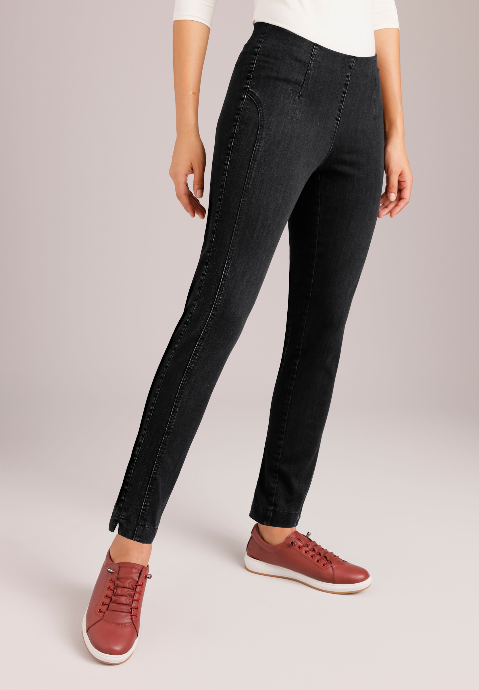 creation L Schlupfjeans »Edel-Schlupfjeans Schlupfjeans mit Dehnbund«