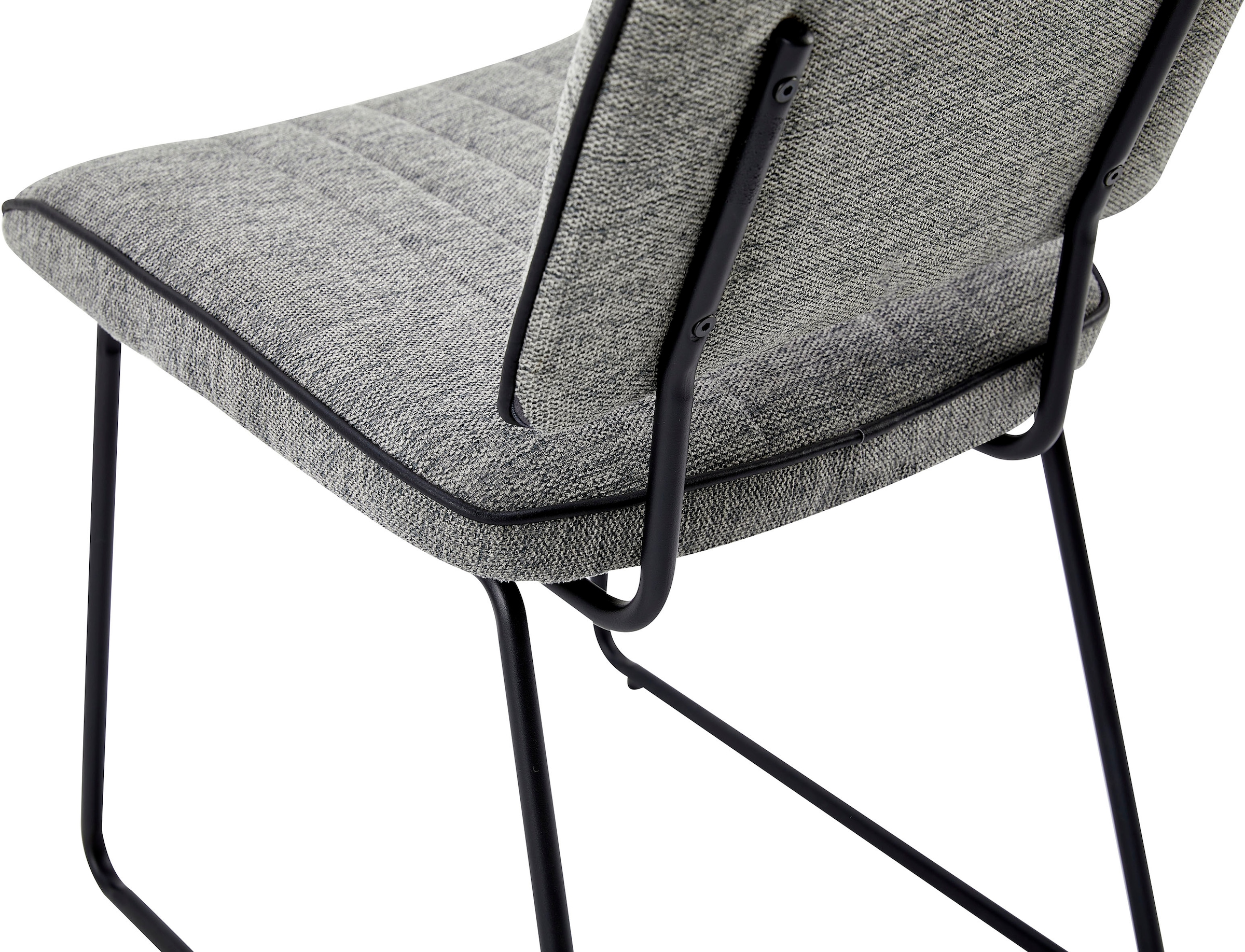 byLIVING Kufenstuhl »Liam 4er-Set«, (Set), 4 St., Webstoff, moderner Stuhl im praktischen 4er-Set mit Metallgestell