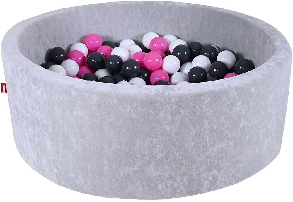 Knorrtoys Bällebad »Soft, Grey« mit 300 Bällen creme/Grey/rose; Made in Europe in grau