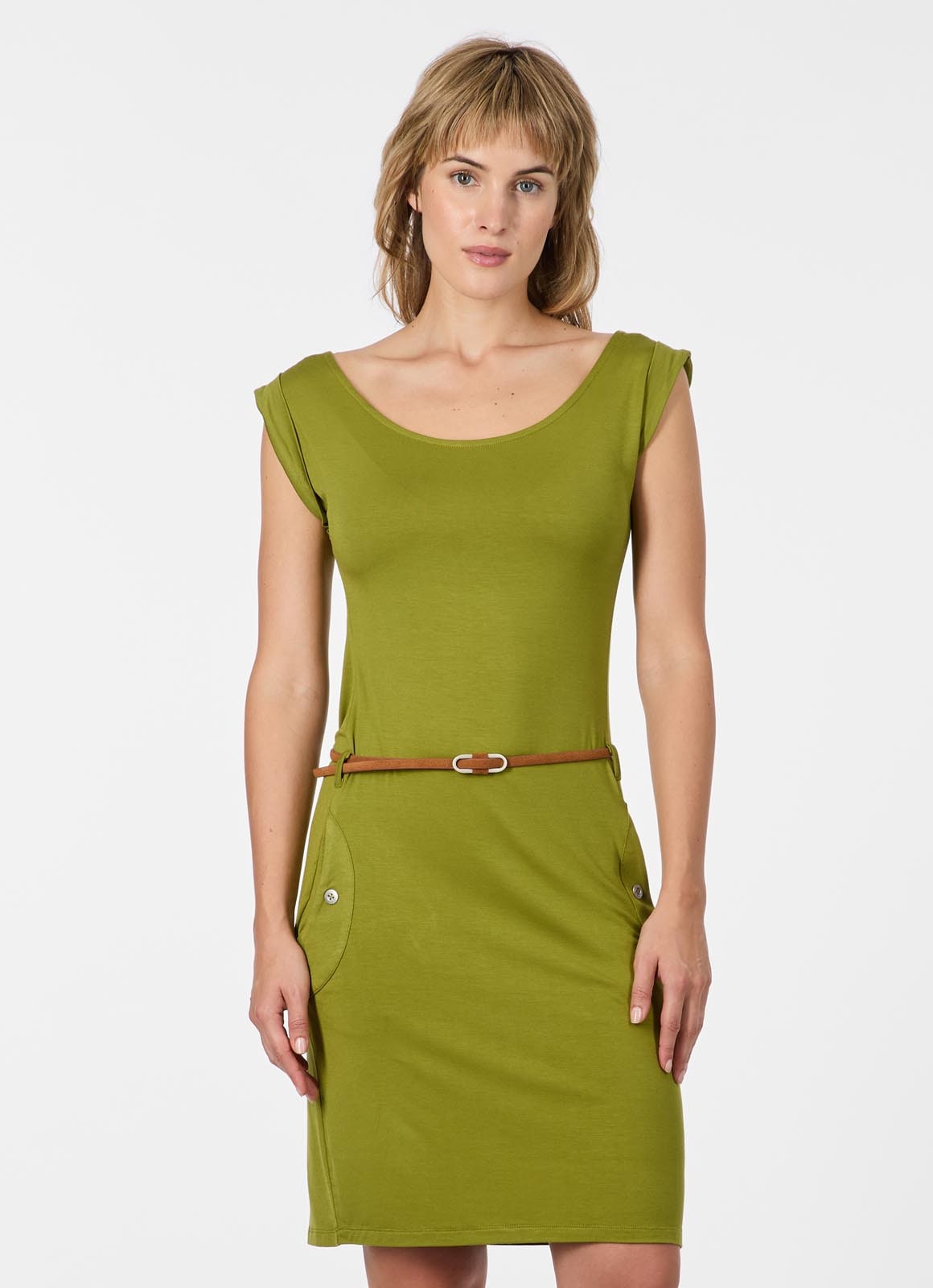 Ragwear Minikleid »TAGG« 2 tlg. Seitennahttaschen Viskosemischung mit Taillen-Gürtel und Seitentaschen