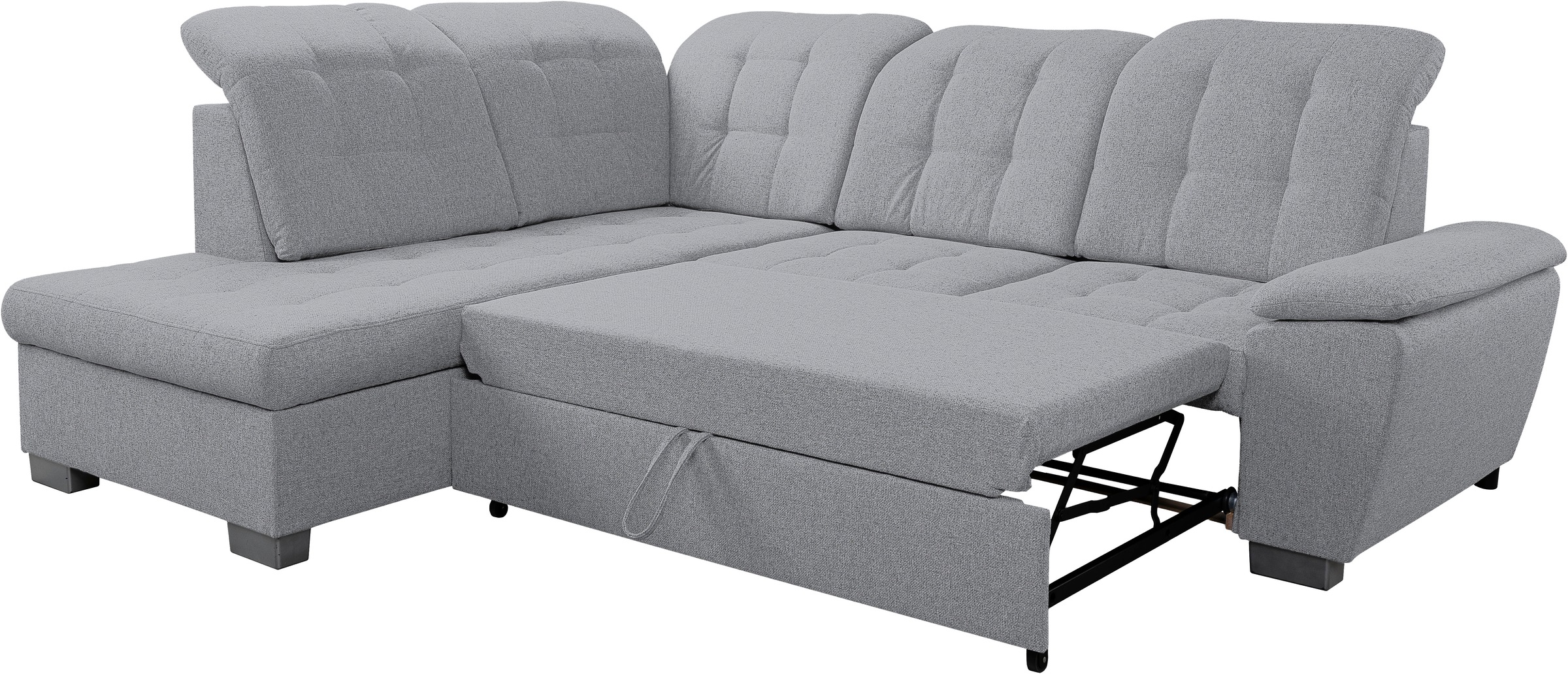 WERK2 Ecksofa »Bonny inkl. Kopfteilverstellung, Bettfunktion, Stauraum, Breite 265cm« Komfortwunder mit Schlaffunktion, verstellbarem Kopfteil & Stauraum.