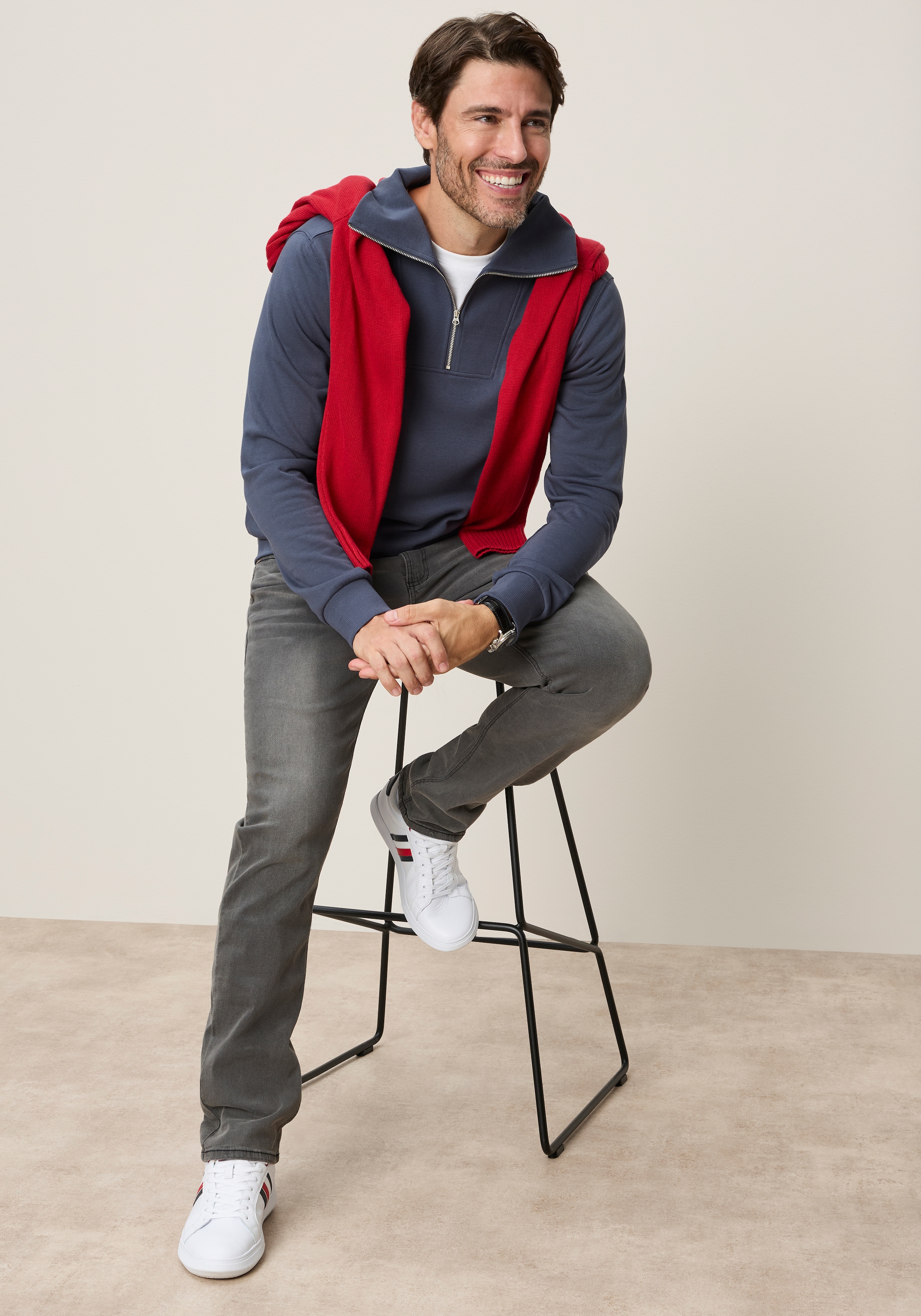 Man's World Sweatshirt , Trend: Troyer mit maritimer Note – lässig, unkompliziert, vielseitig
