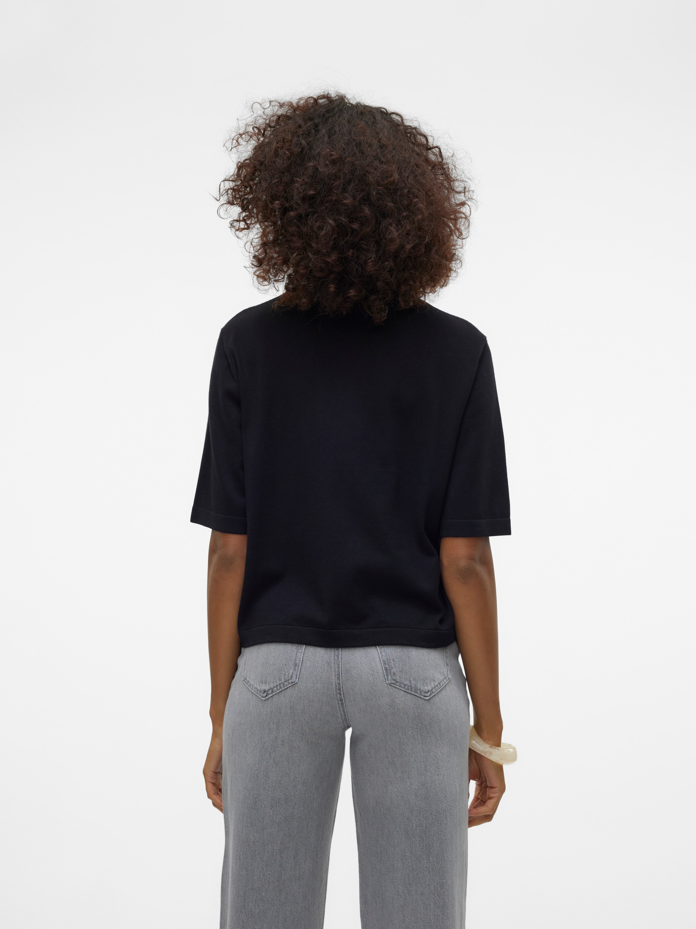 Vero Moda Kurzarmpullover »VMSILJE 2/4 O-NCK OVERSIZE PULL GA NOOS«