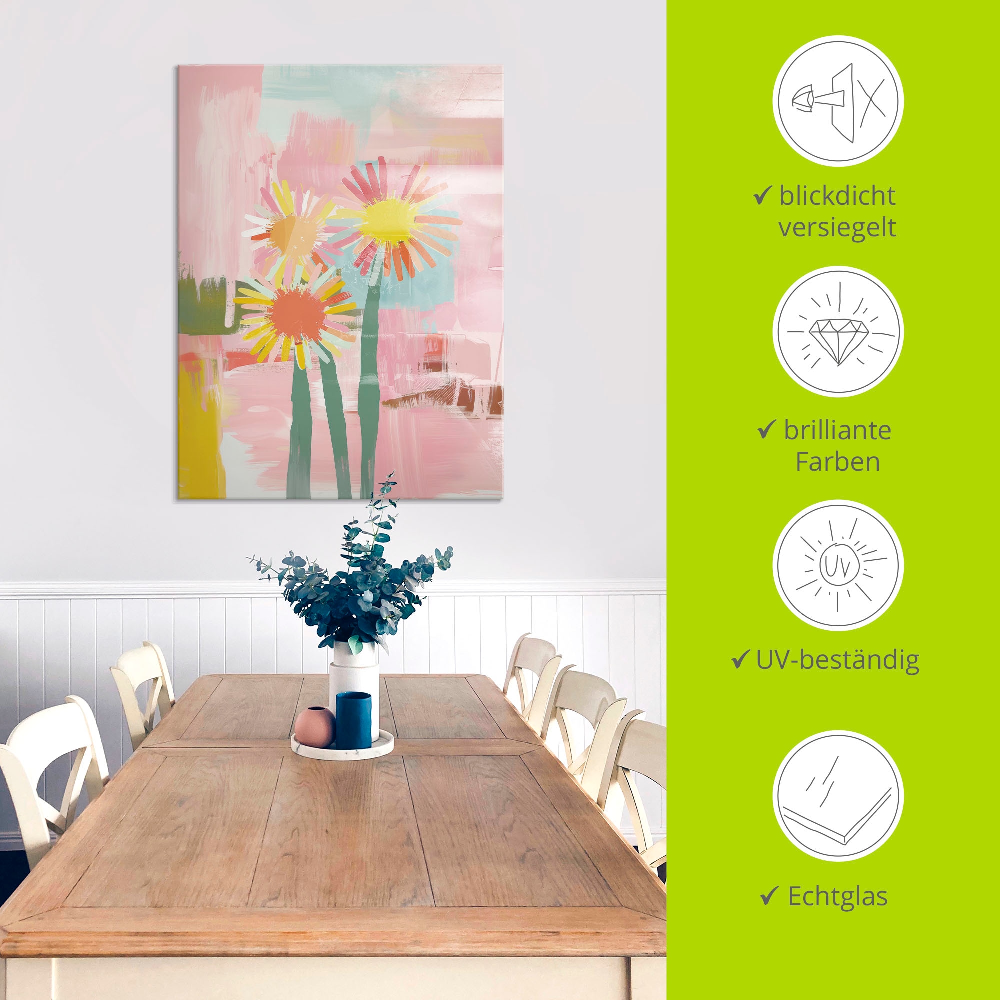 Artland Glasbild »Flüstern des Sommers« 1 Stk. tlg. in verschiedenen Größen