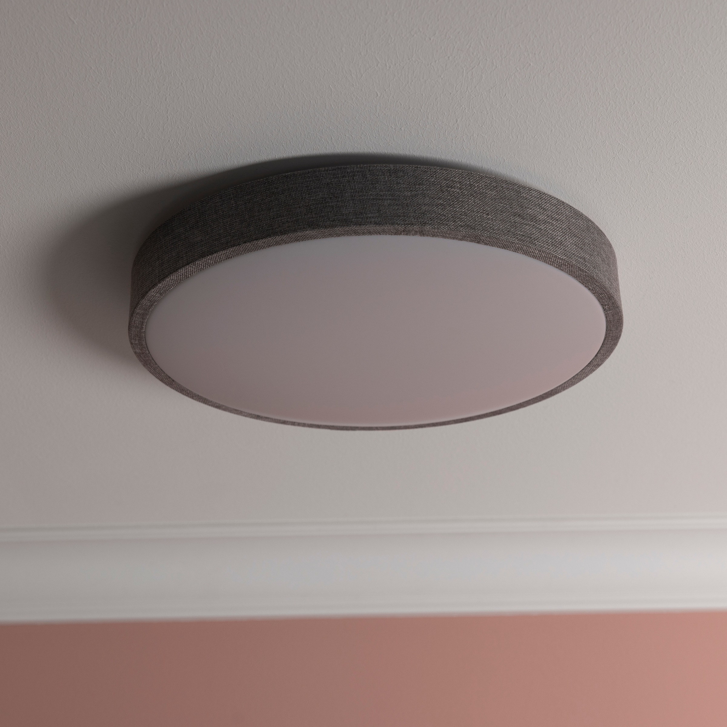 Brilliant LED Deckenleuchte »Filiz« 1 Stk. Warmweiß Textil, Ø 39 cm, 24 W, 2400 lm, 3000 K, 3-Stufen dimmbar