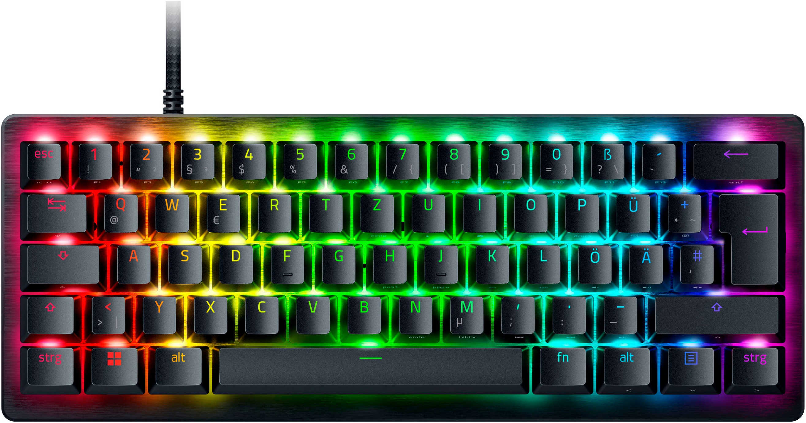 Razer Gaming-Tastatur »Huntsman V3 Pro Mini DE Layout« (Funktionstasten Makrotasten Profil-Speicher USB-Anschluss) in schwarz