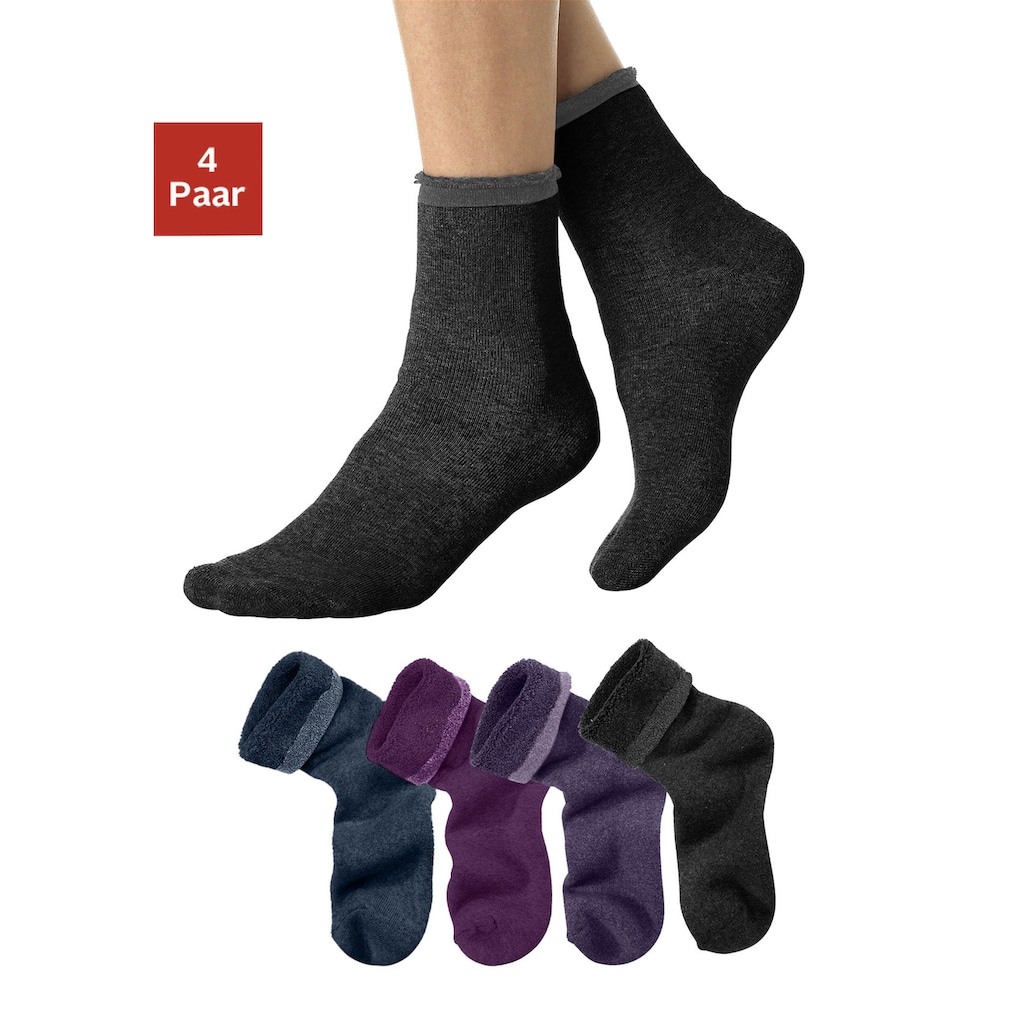 Lavana Kuschelsocken, (Set, 4 Paar)