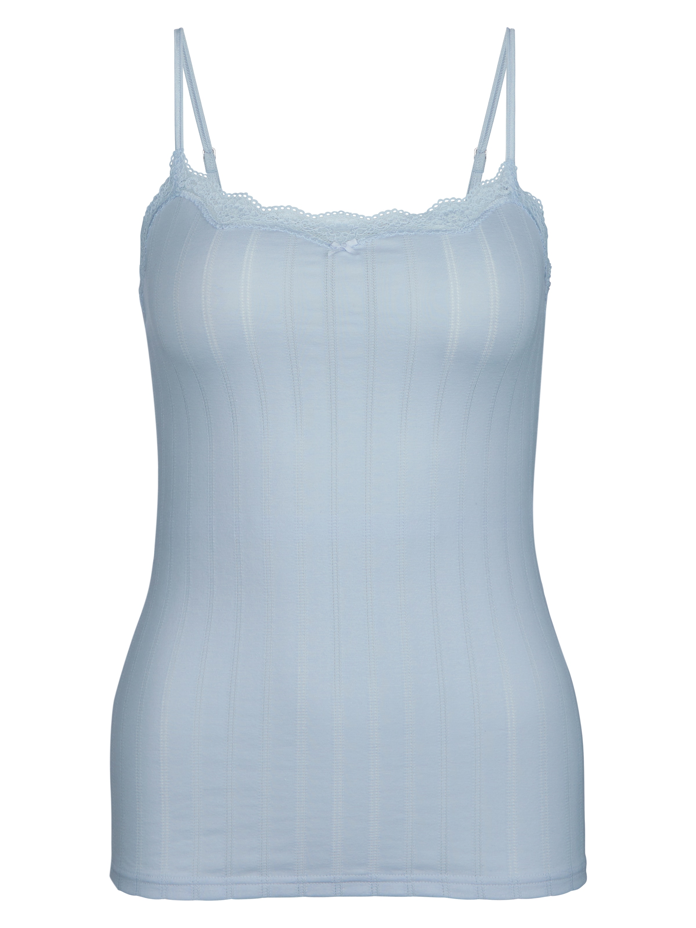 CALIDA Spaghettitop »Etude Toujours« Nadelstreifen-Optik, Spitze, elastisch, weich, Single Jersey Qualität