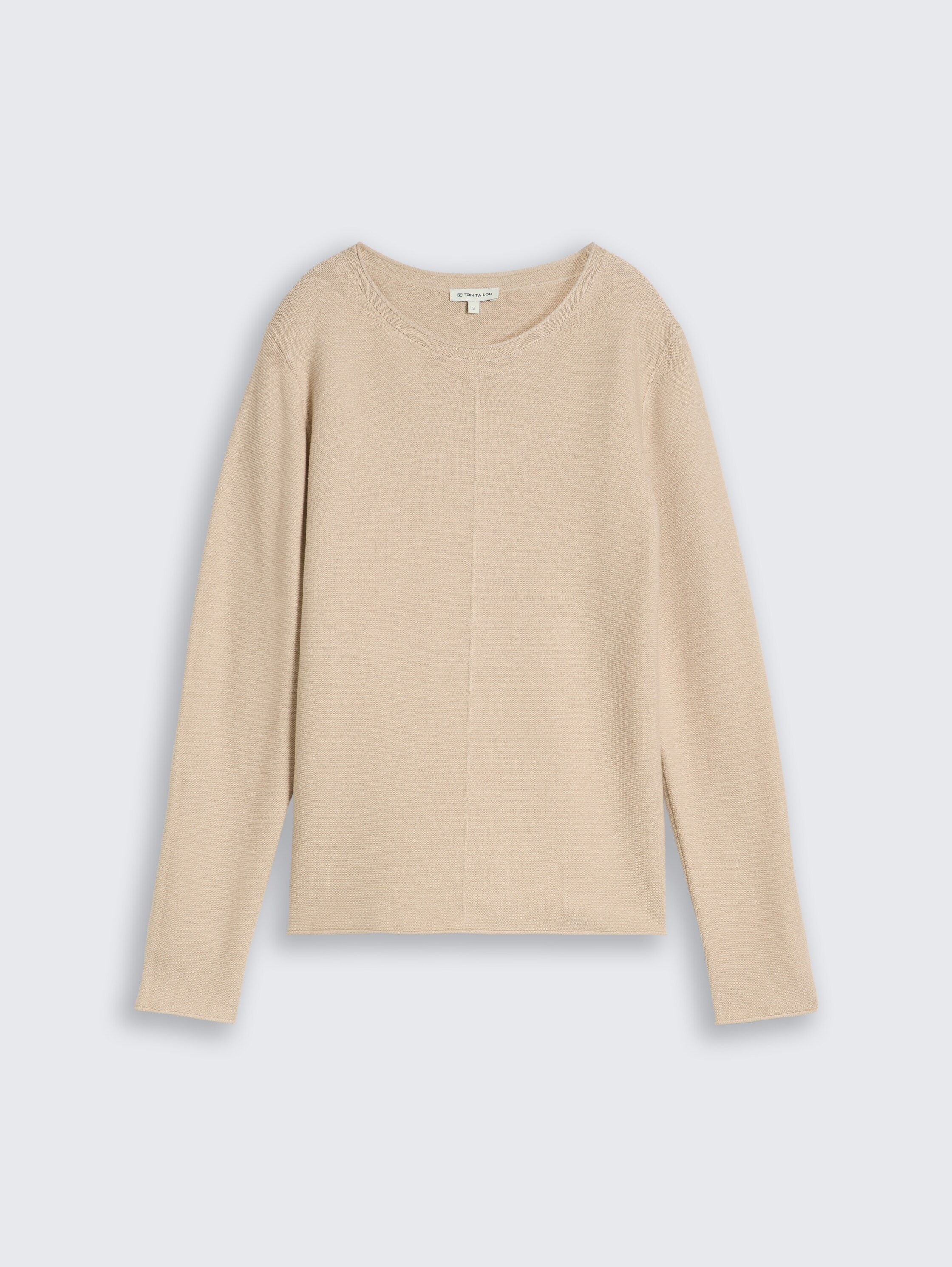 TOM TAILOR Strickpullover »Regular« mit Rundhals und Rollkanten
